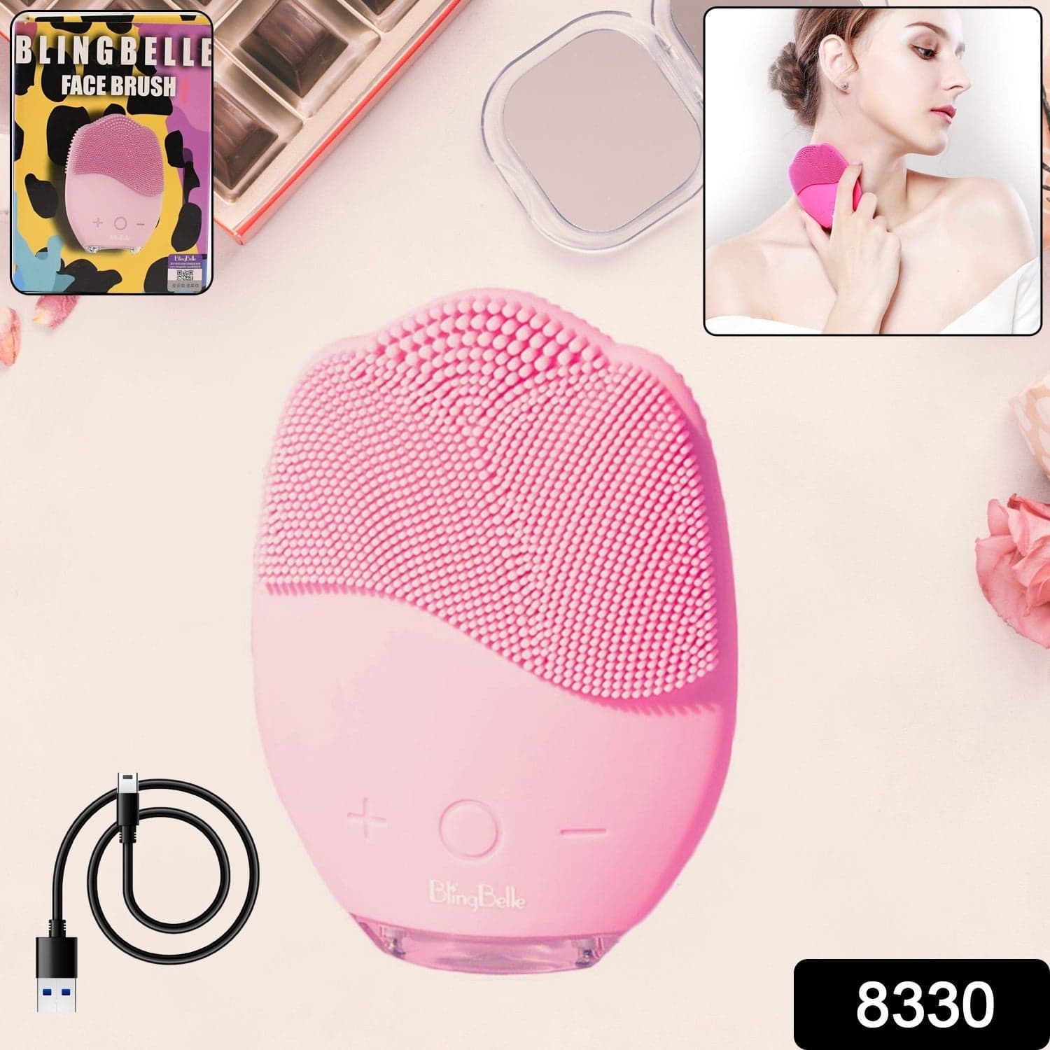 Rechargeable Sonic Silicone Face Cleansing Brush thumbnail 1