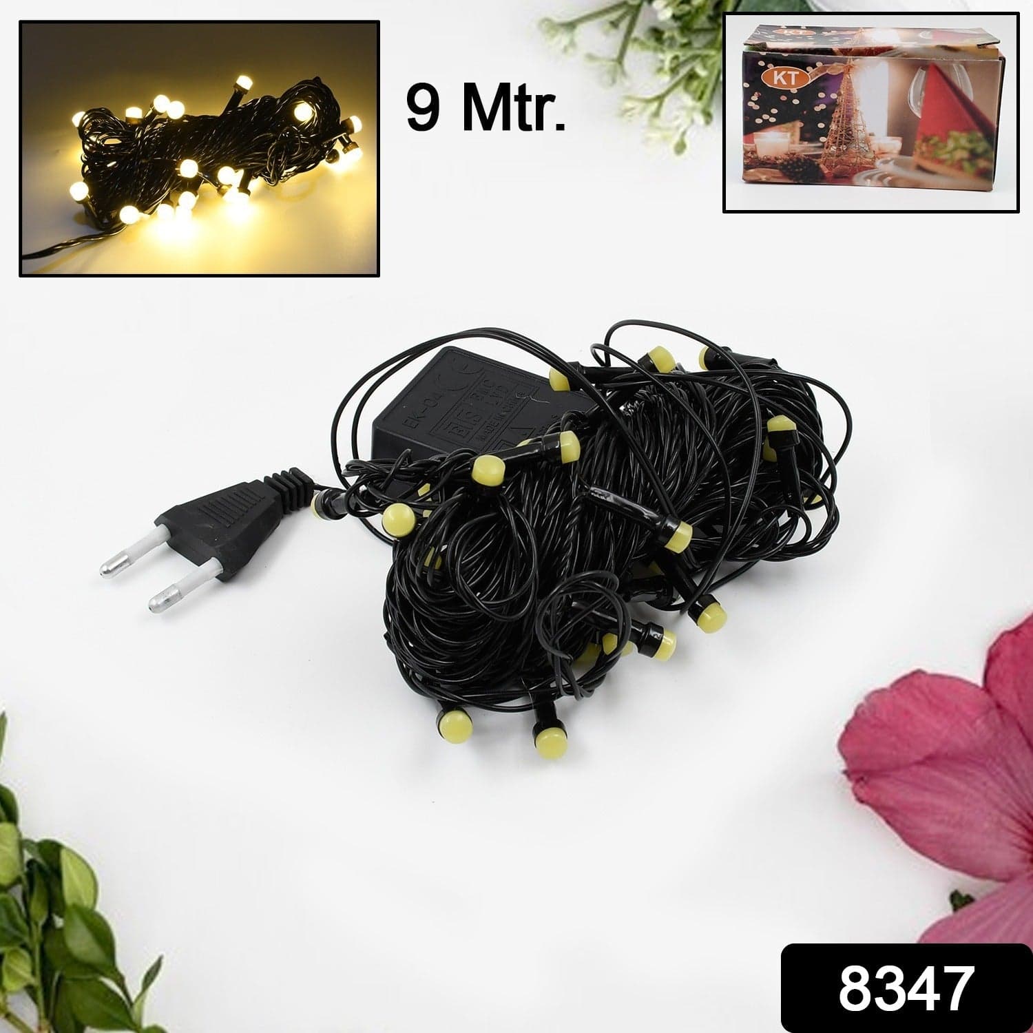 9Mtr Flower Design Home Decoration Electrical Series Light Home Decoration Diwali & Wedding Led Christmas String Light Indoor And Outdoor Light ID-8347 thumbnail 2