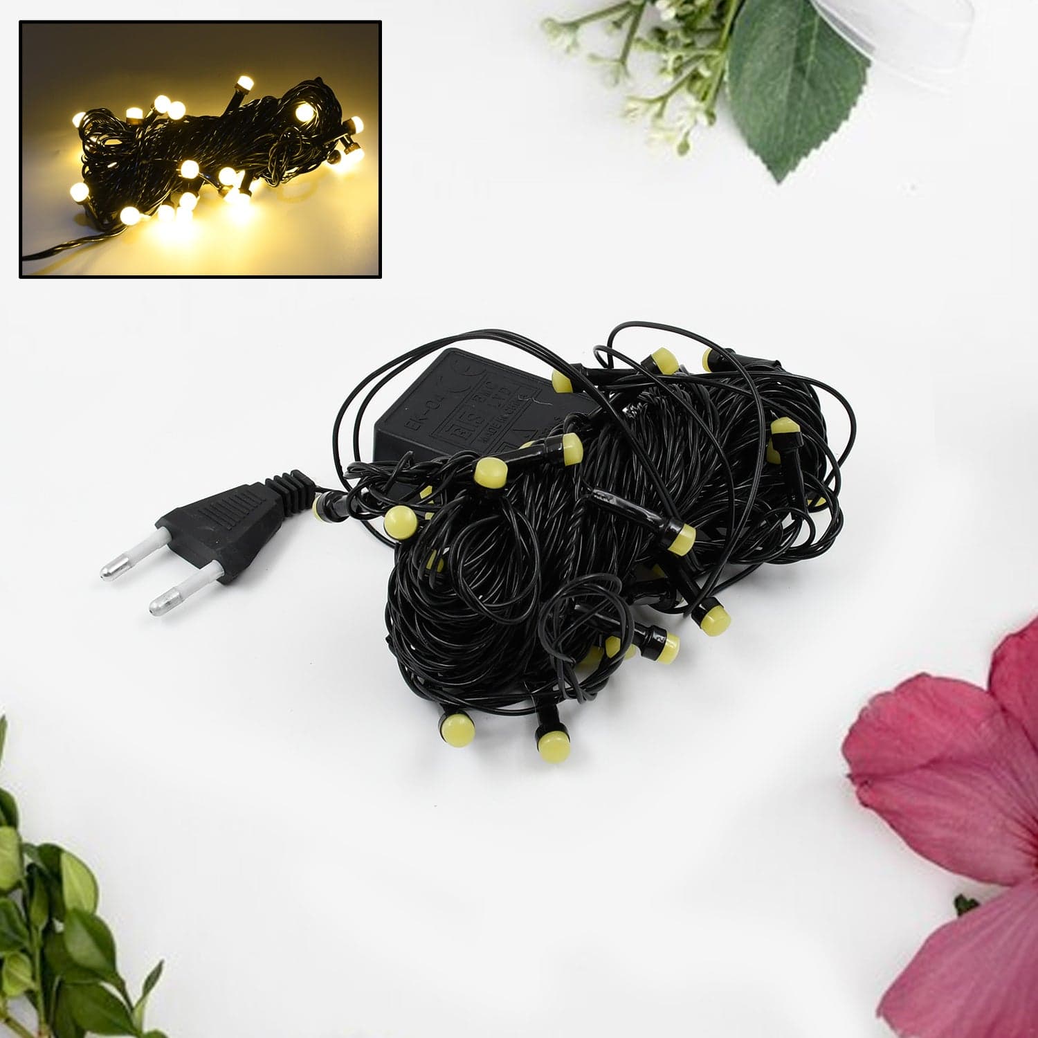 9Mtr Flower Design Home Decoration Electrical Series Light Home Decoration Diwali & Wedding Led Christmas String Light Indoor And Outdoor Light ID-8347 thumbnail 4