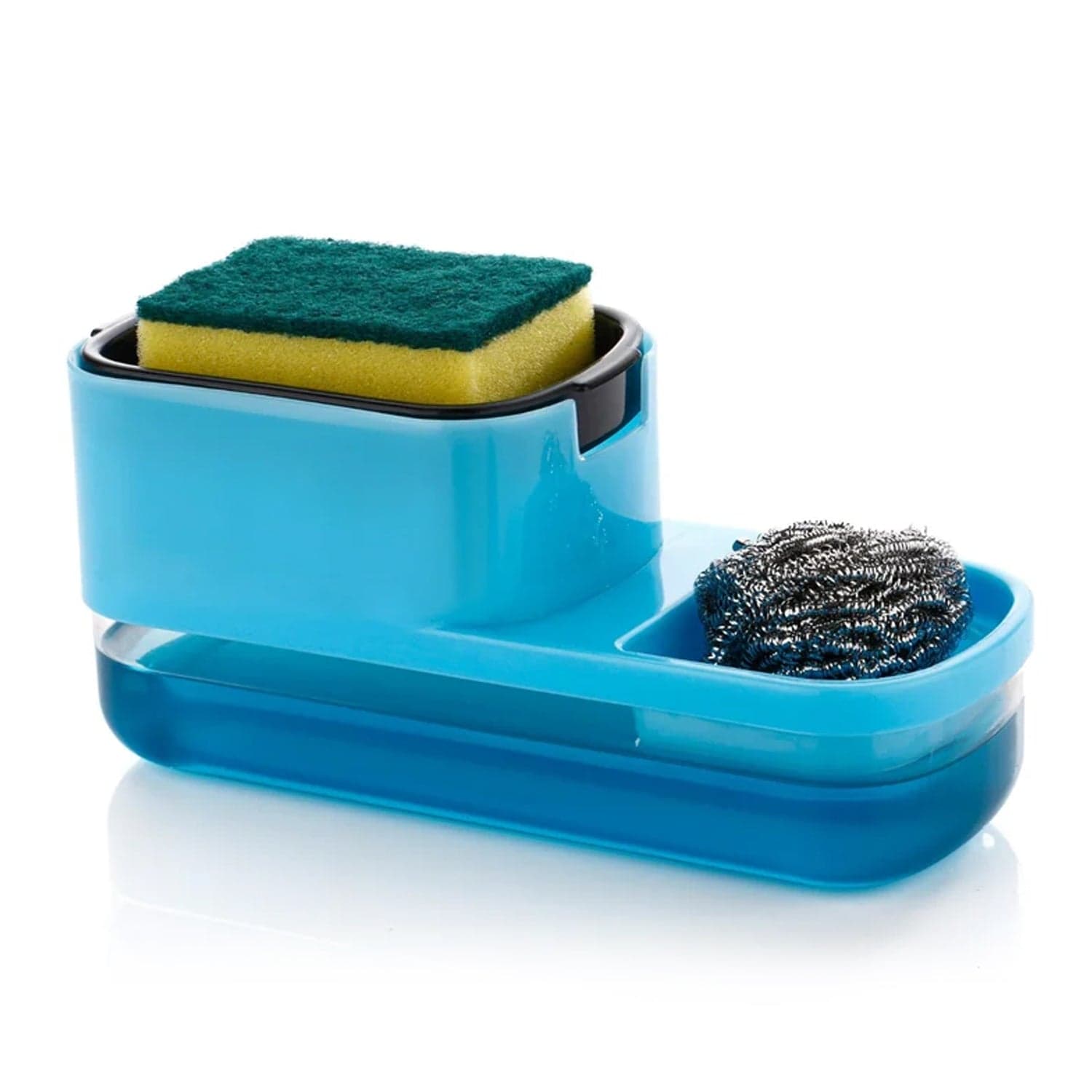 2 in 1 Plastic Dish Soap Liquid Dispenser Sponge Holder ,Sabudani (1 Set) thumbnail 5