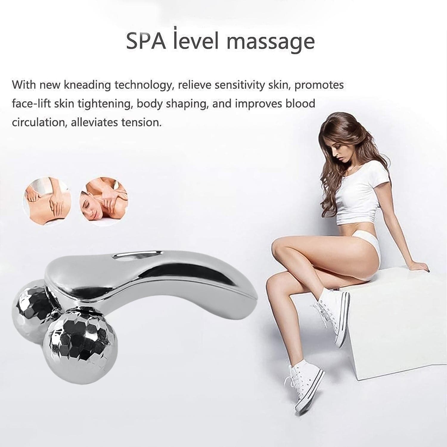 Handheld 3D Roller Face and Body Massager thumbnail 4