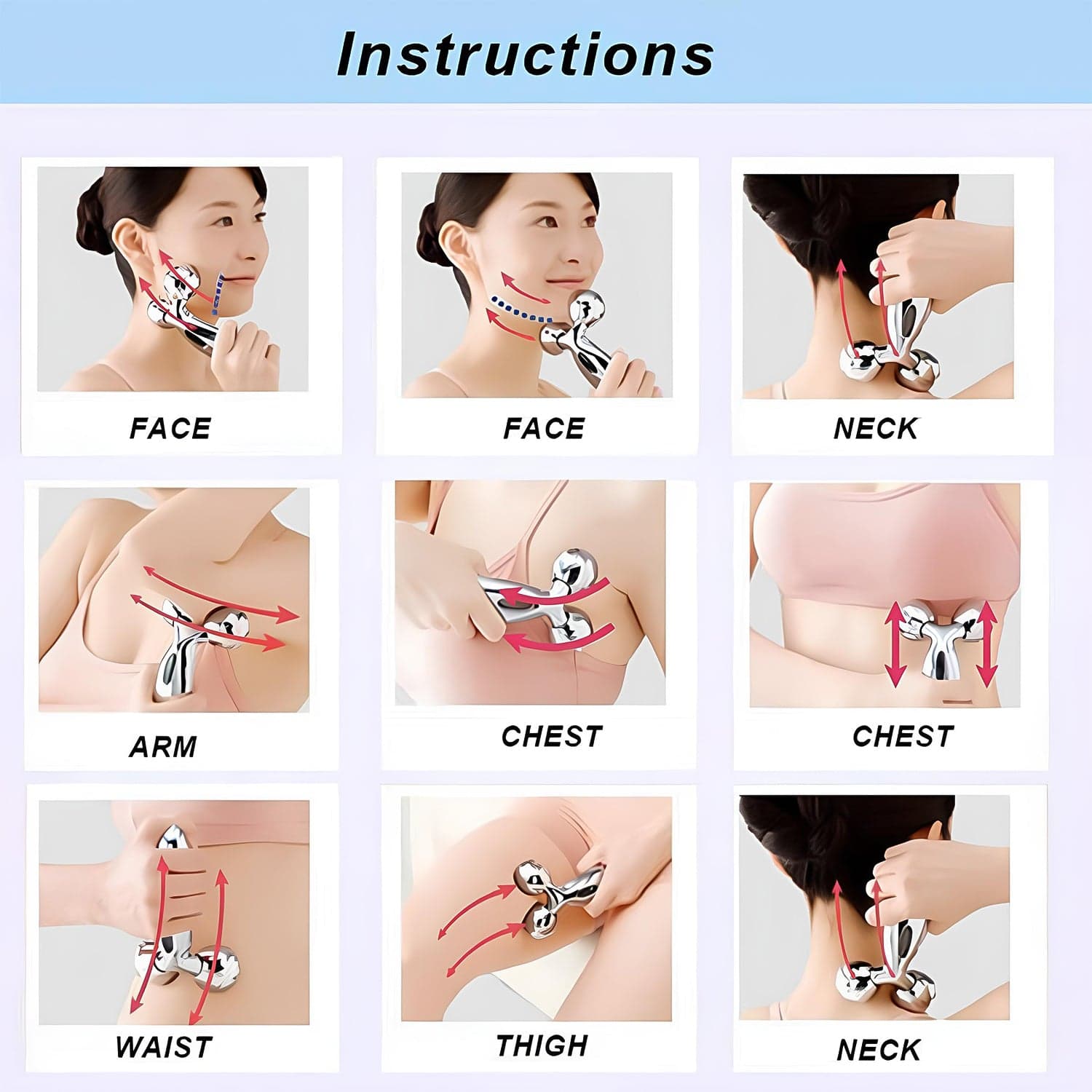 Handheld 3D Roller Face and Body Massager thumbnail 6