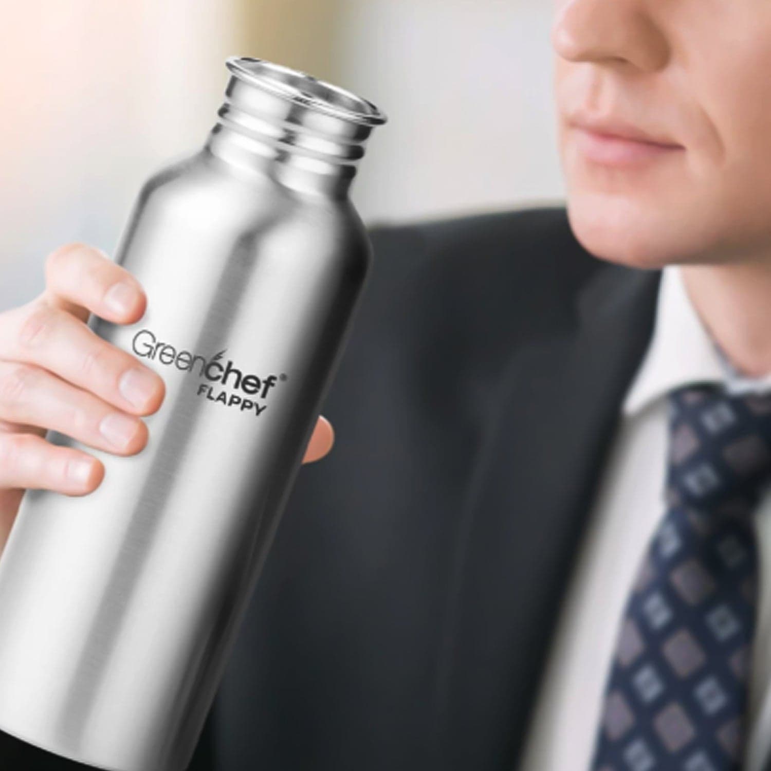 Stainless Steel Water Bottle (750ML / 1 Pc) thumbnail 7