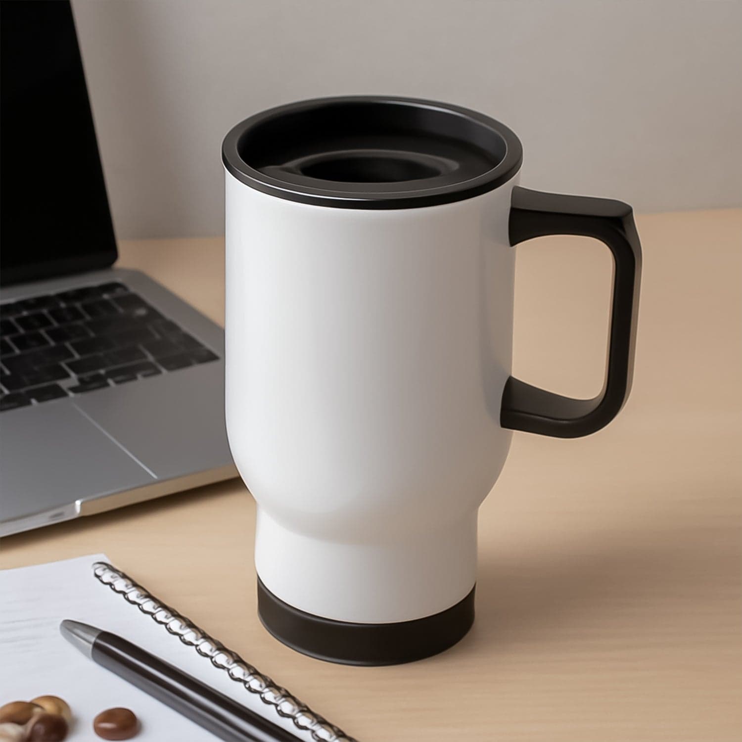 Stainless Steel Vacuum Insulated Mug with Lid (1 Pc / Mix Design & Color) thumbnail 1