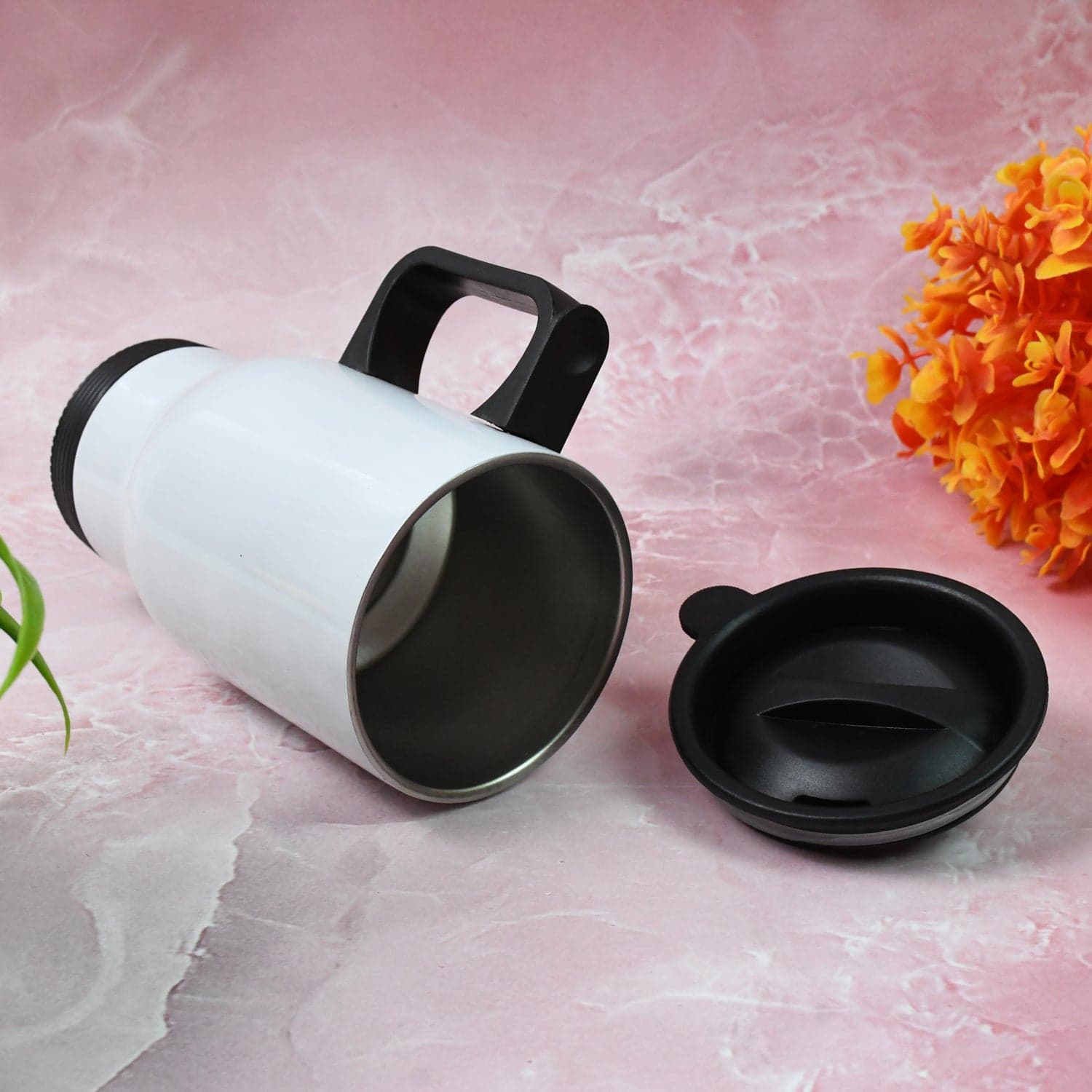 Stainless Steel Vacuum Insulated Mug with Lid (1 Pc / Mix Design & Color) thumbnail 11