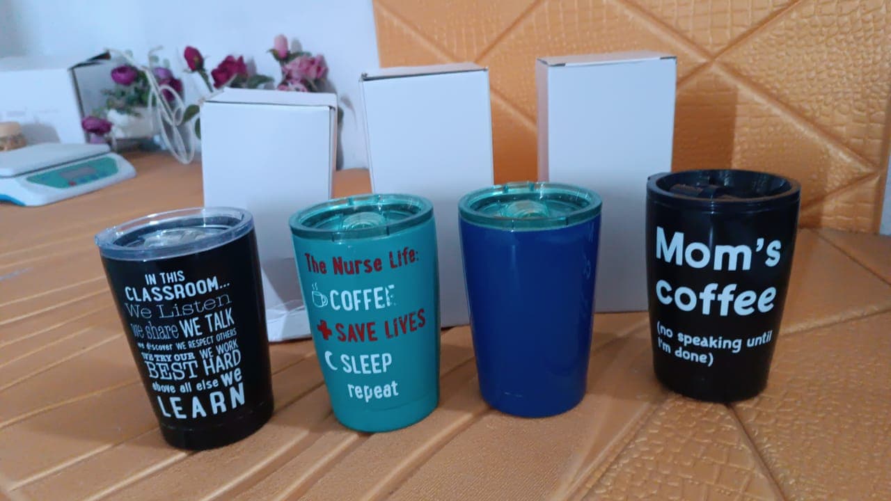 Stainless Steel Vacuum Insulated Mug with Lid (1 Pc / Mix Design & Color) thumbnail 16