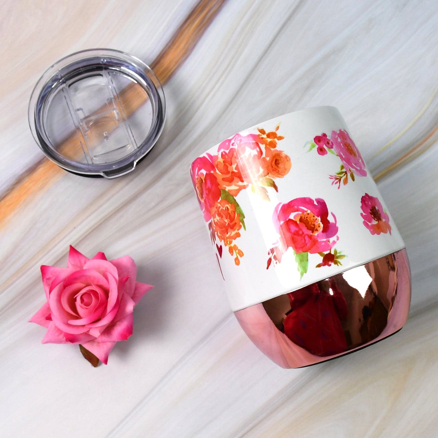 Stainless Steel Vacuum Insulated Mug with Lid (1 Pc / Mix Design & Color) thumbnail 6