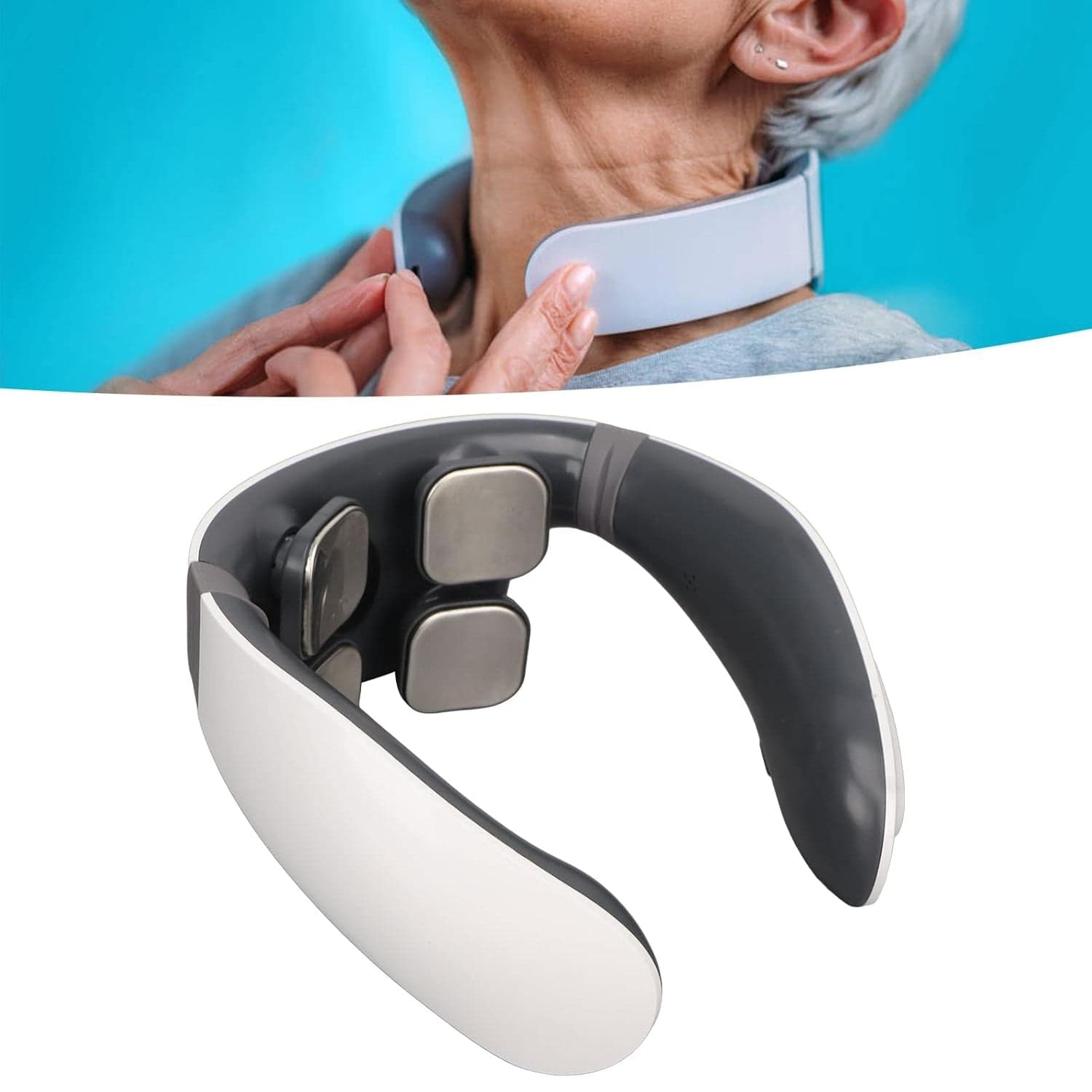 4 Heads Smart Electric Neck and Back Pulse Massager (1 Pc) thumbnail 6