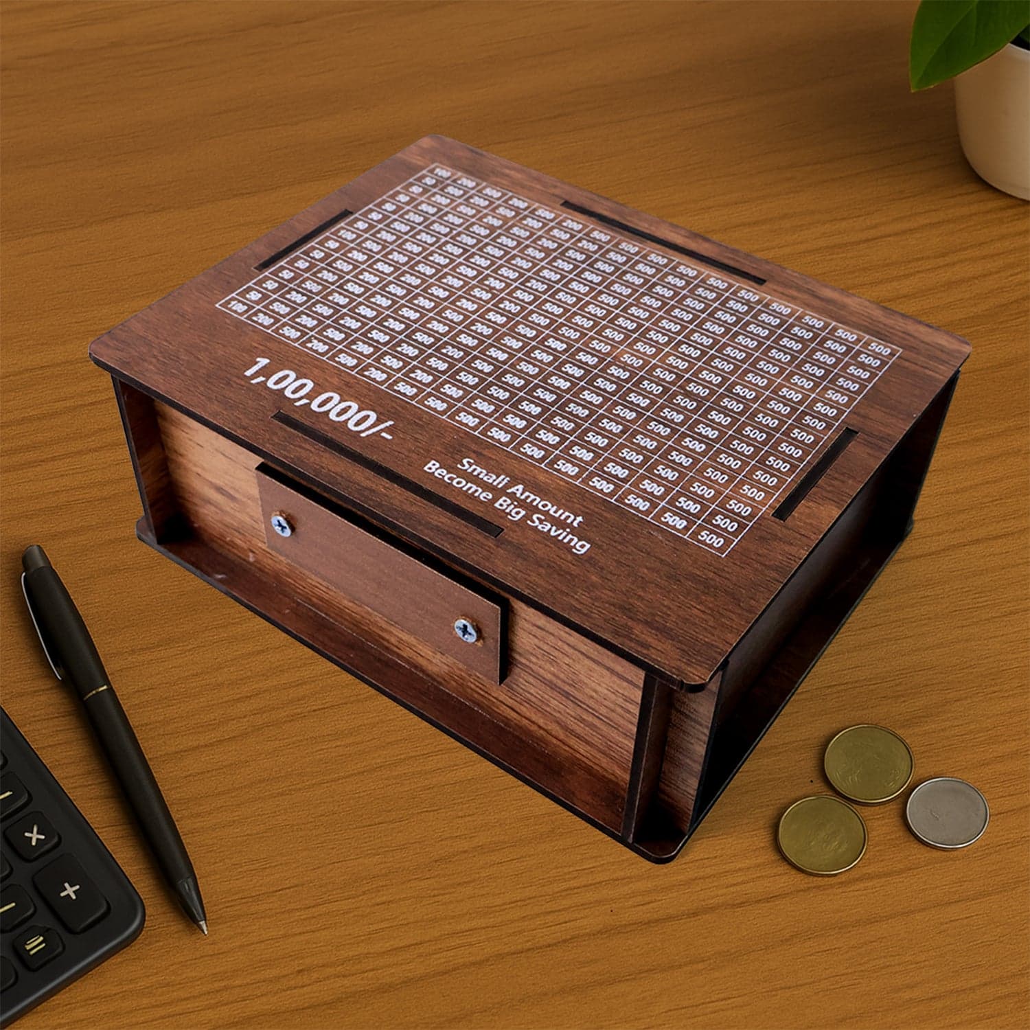 Wooden Money / Piggy Bank, Money Box (1 Pc / Pen Not Included) thumbnail 4