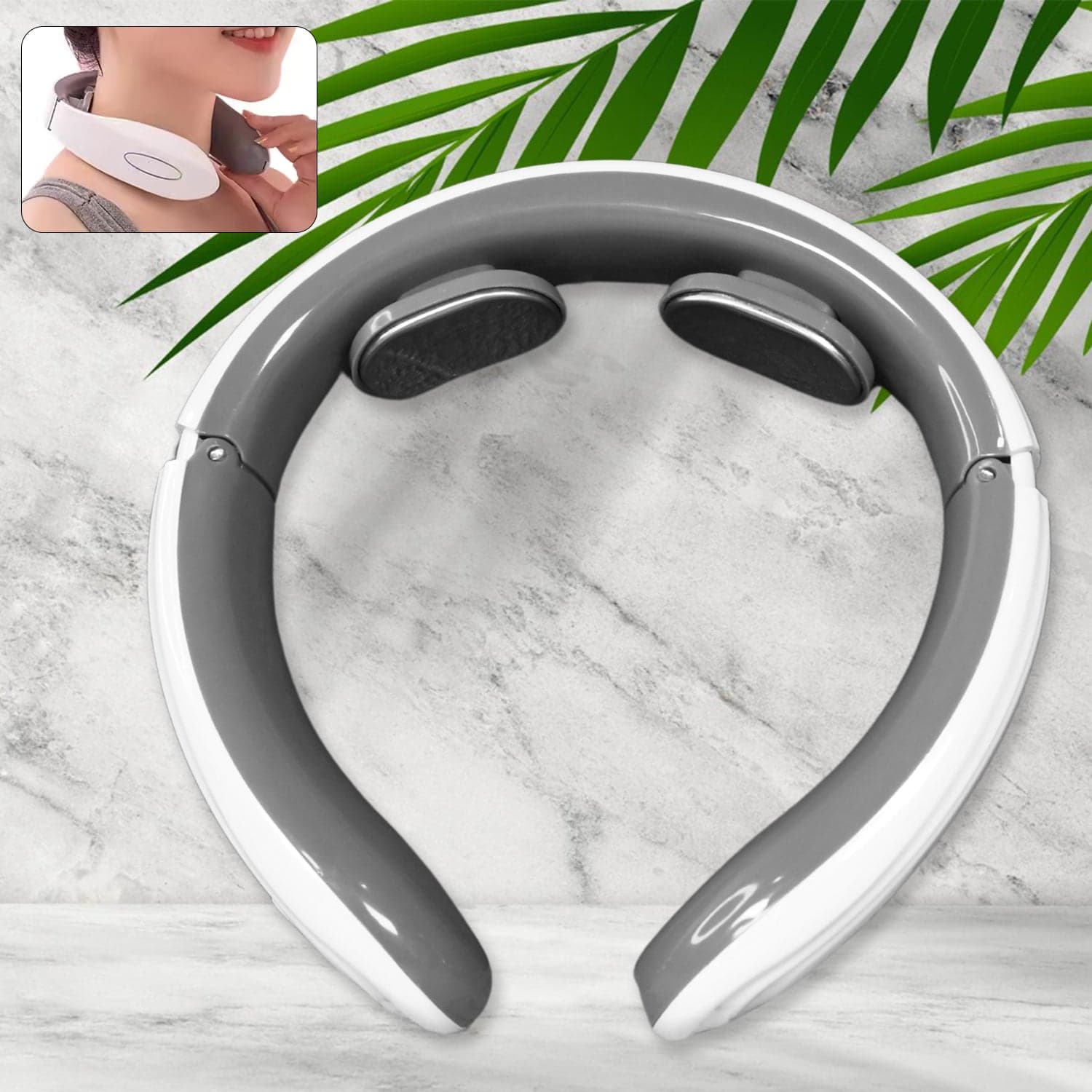 2 Heads Smart Electric Neck and Back Pulse Massager (1 Pc / Mix Design) thumbnail 6