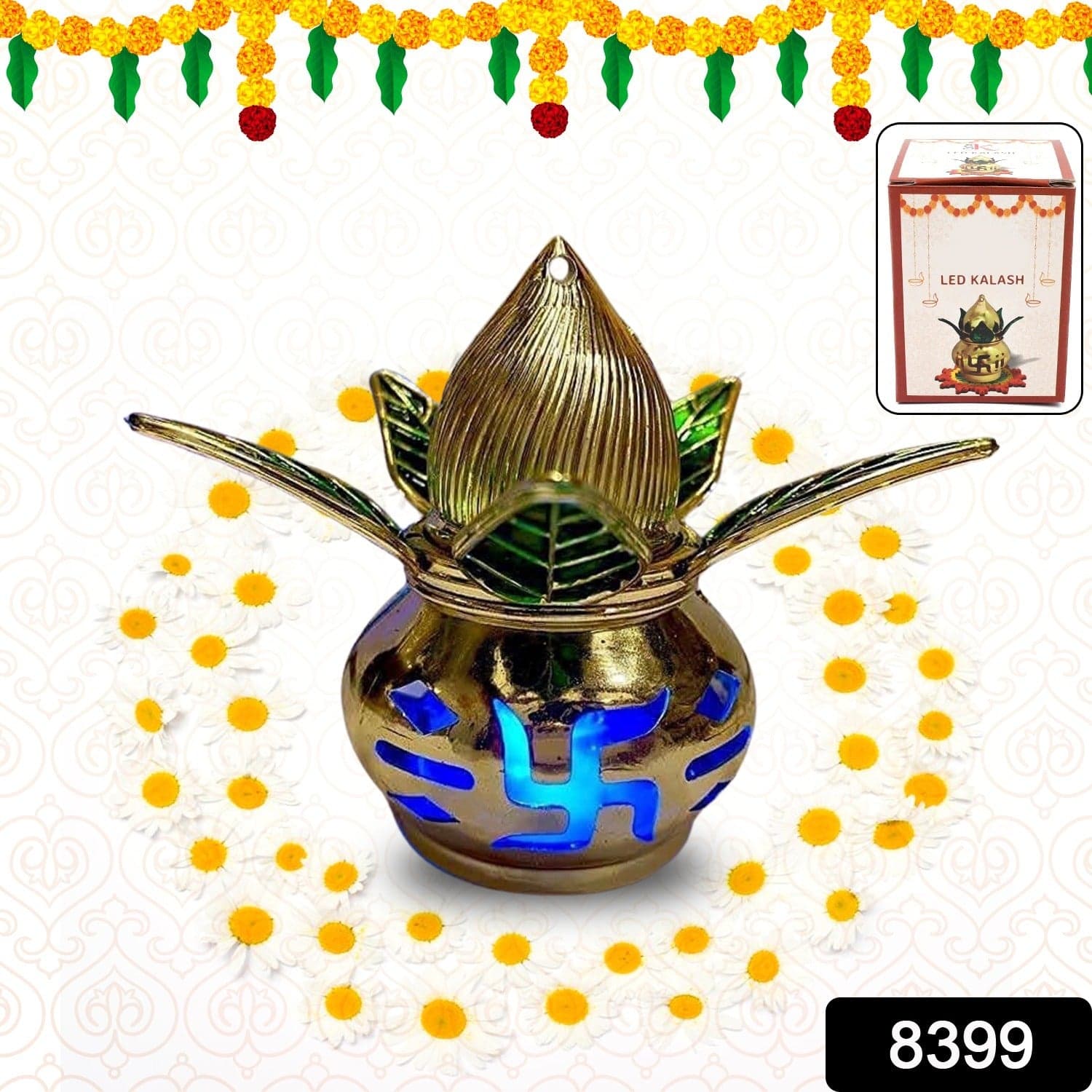 Gold Plated Eco Friendly Led Kalash For Pooja Mandir thumbnail 2