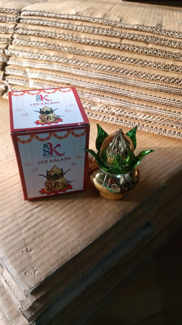 Gold Plated Eco Friendly Led Kalash For Pooja Mandir thumbnail 8