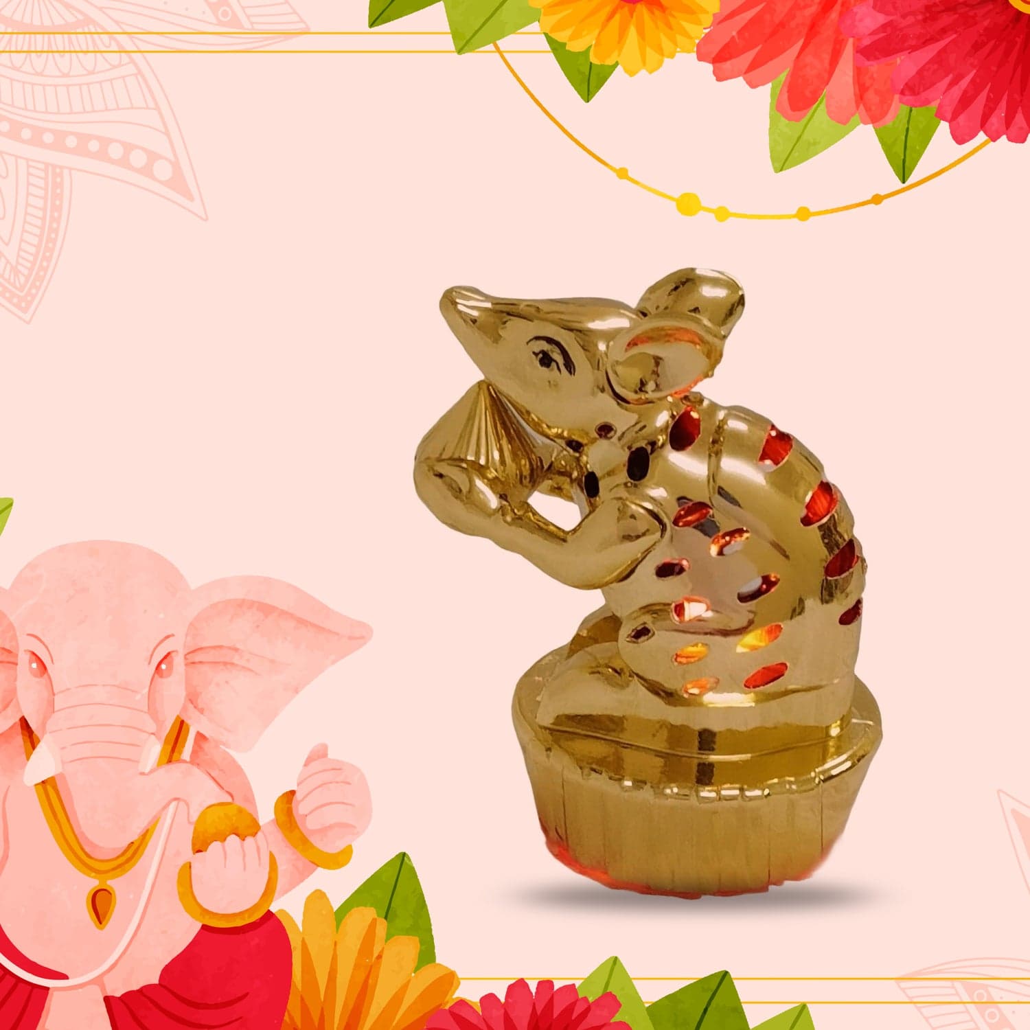 Multicolour LED Mushak / LED Mooshak for Ganpati Decorations, Ganesh Ganesha (1 Pc) thumbnail 4