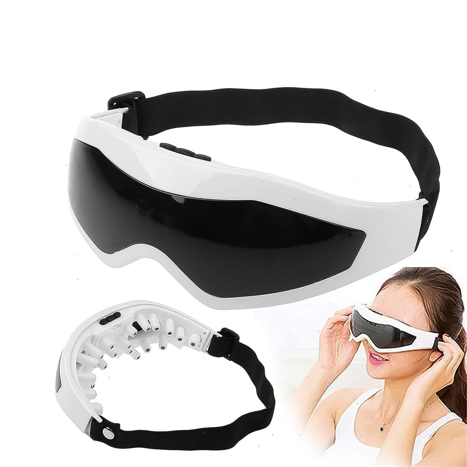 Electric Eye Massager with Adjustable Elastic Band (1 Pc) thumbnail 1