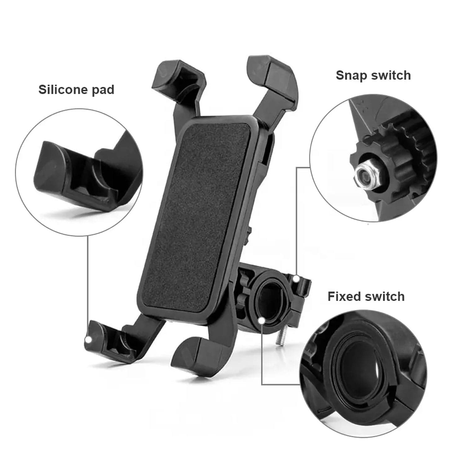 360° Rotation Phone Mount Motorbike Phone Holder (1 Pc) thumbnail 3