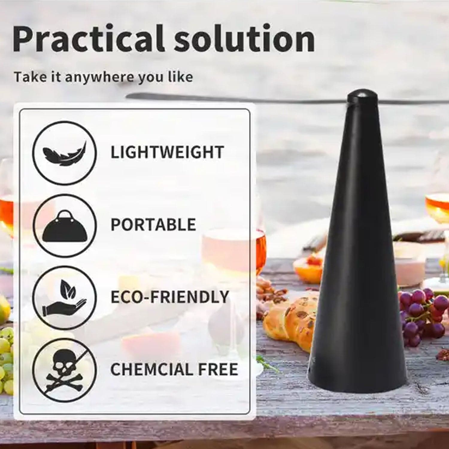 Fly Repellent Fan (Battery & USB) - Tabletop, Indoor/Outdoor, Chemical-Free thumbnail 6