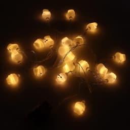 Halloween Decoration Outdoor Indoor Skeleton Head Skulls String Light Set Blow Mold