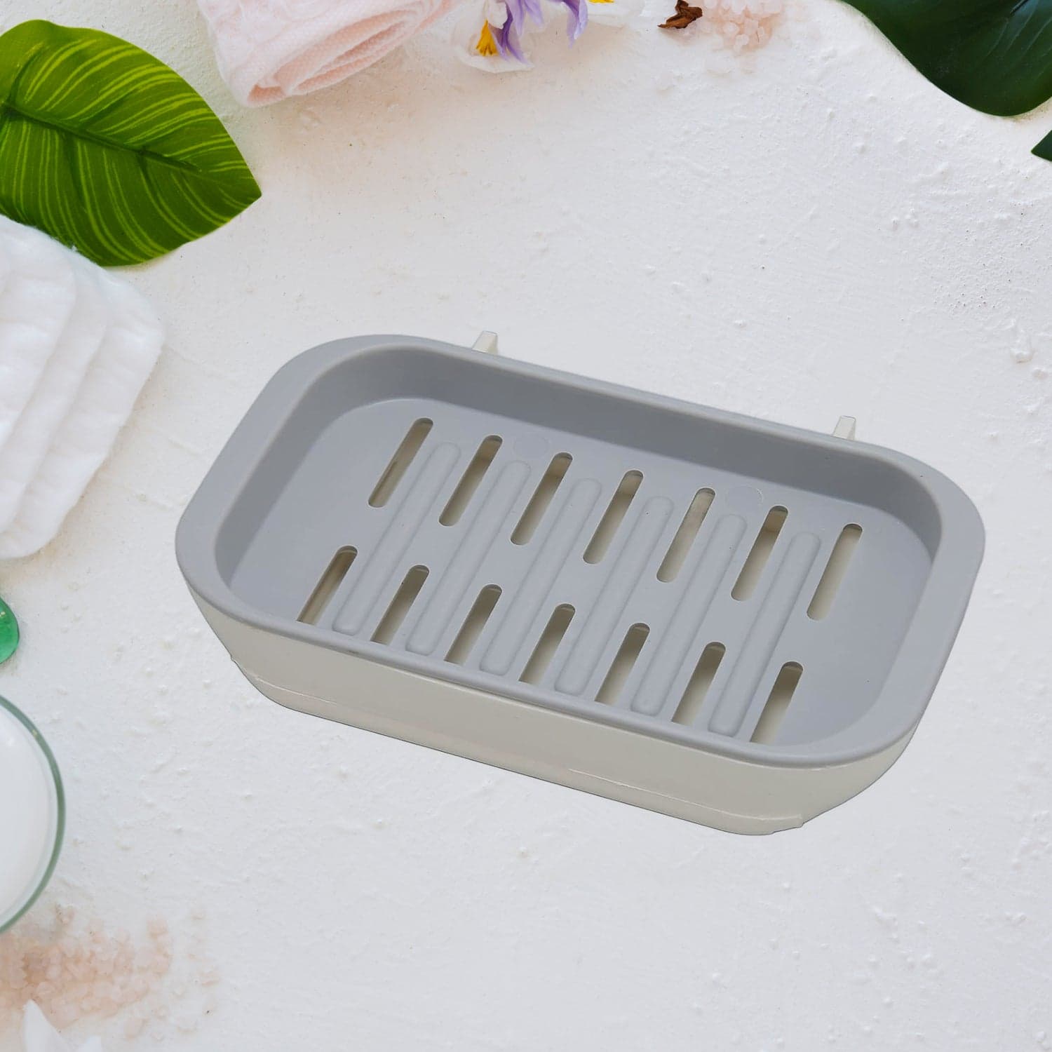 Bathroom Soap Holder, Soap Dish Container, Soap Case For Water Draining, Soap Holder Tray With Adhesive Sticker ,Sabudani thumbnail 7