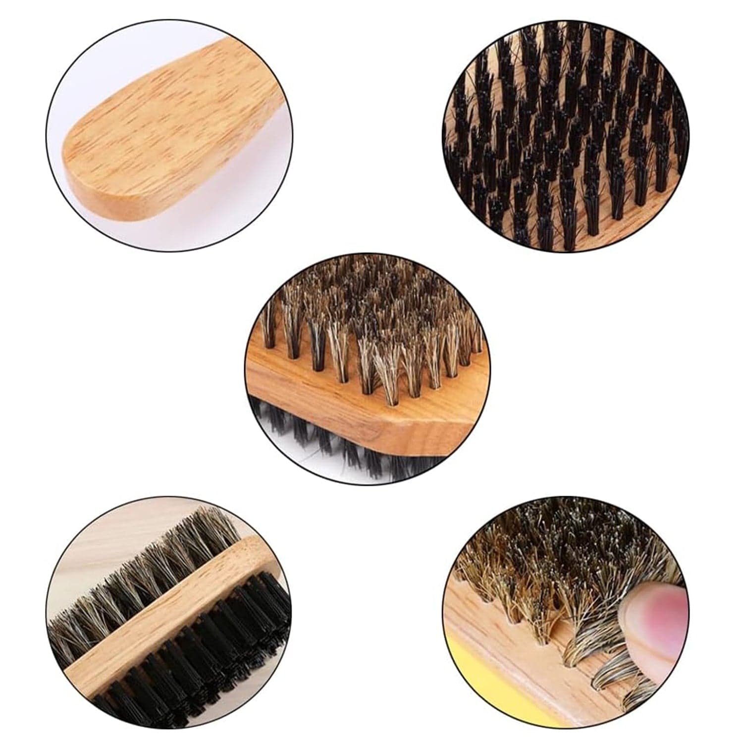 2 in 1 Dual Side Hair Bristle Beard Brush for Men Beard Comb (1 Pc) thumbnail 4