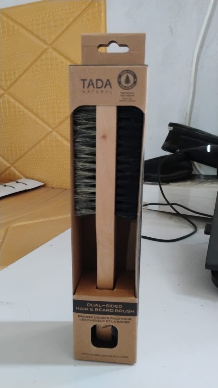 2 in 1 Dual Side Hair Bristle Beard Brush for Men Beard Comb (1 Pc) thumbnail 7
