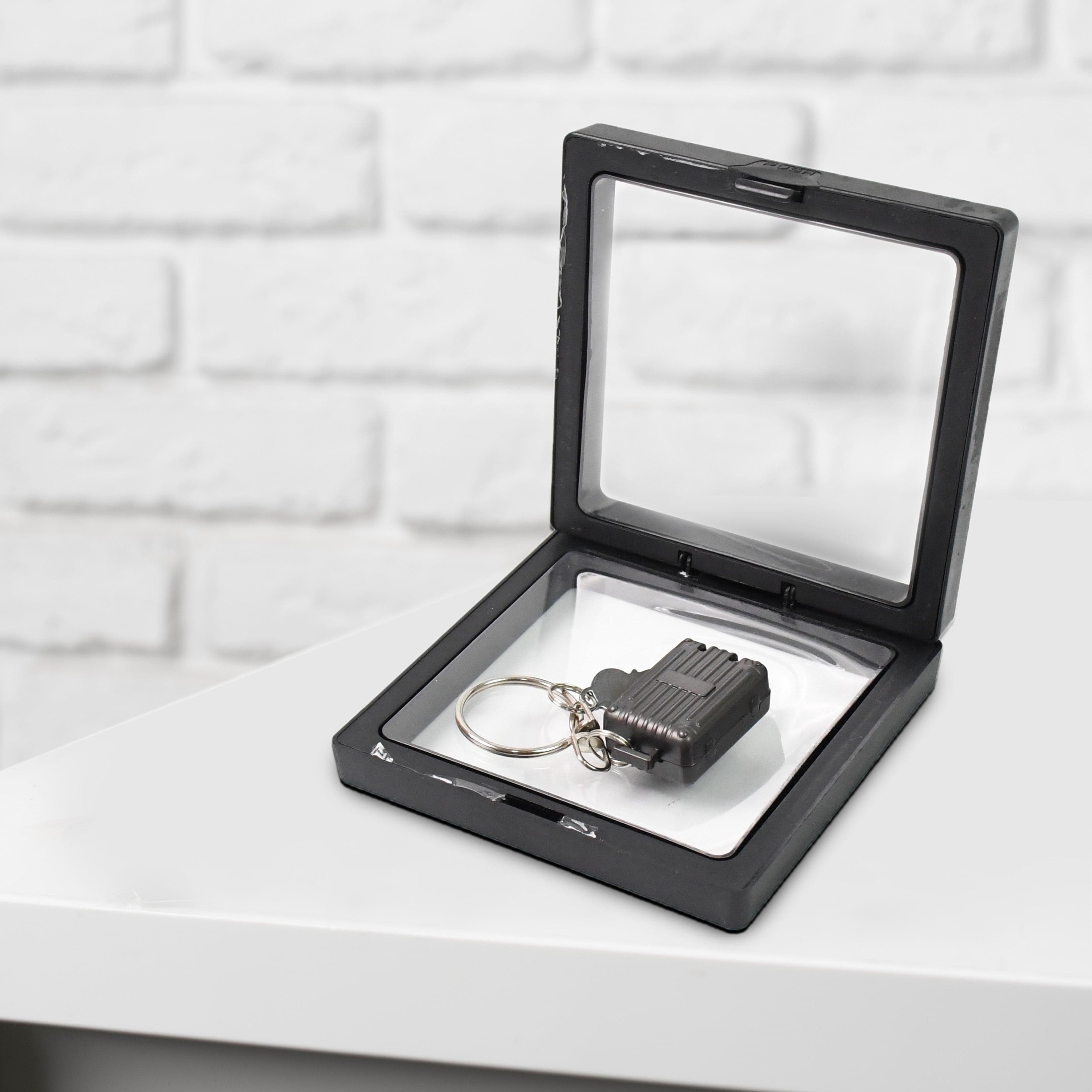Suitcase Shape Nail Clipper Keychain With Key & 3D Floating Frame Display Case (1 Set) thumbnail 3