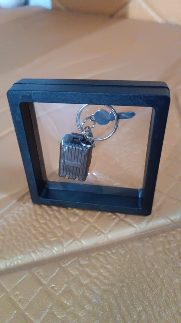 Suitcase Shape Nail Clipper Keychain With Key & 3D Floating Frame Display Case (1 Set) thumbnail 7