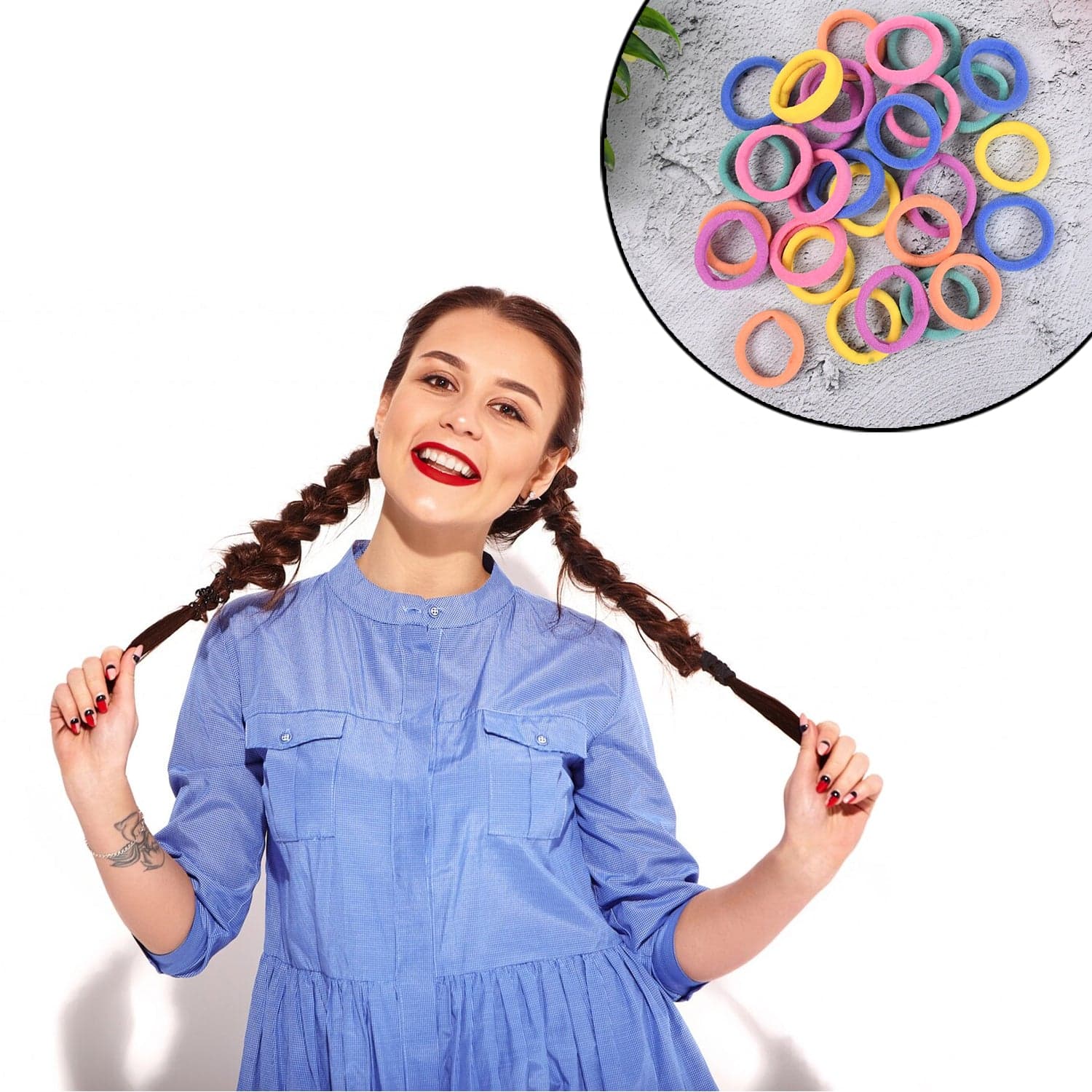 Mini Hair Ties, Mini Hairlines, mini hairbands (30 Pcs Set), Hair accessories thumbnail 5