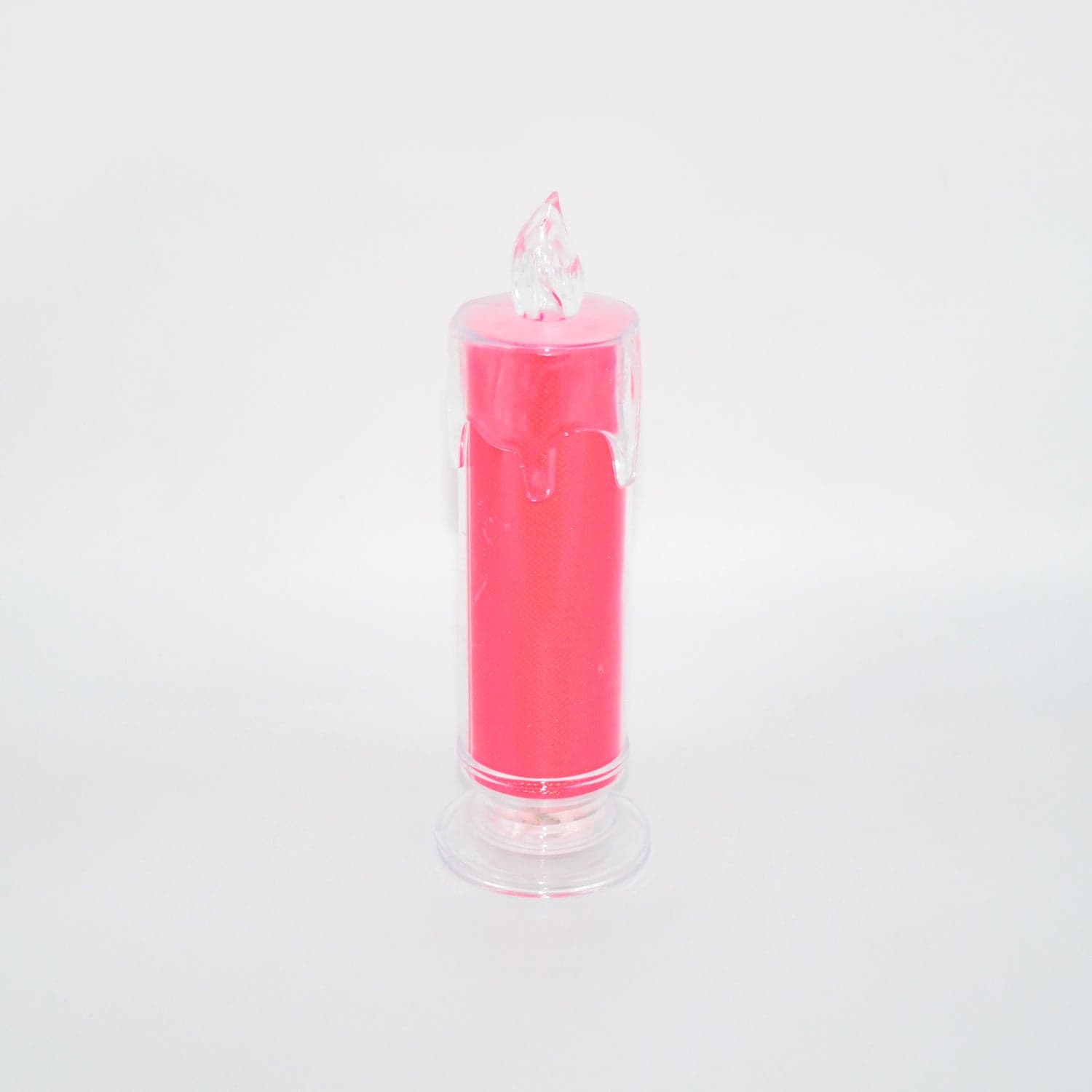Red Led Flameless Candles Battery Operated Pillar Candles Flickering Realistic Decorative Lamp Votive Transparent Flameless Ornament Tea Party Decorations For Hotel thumbnail 4