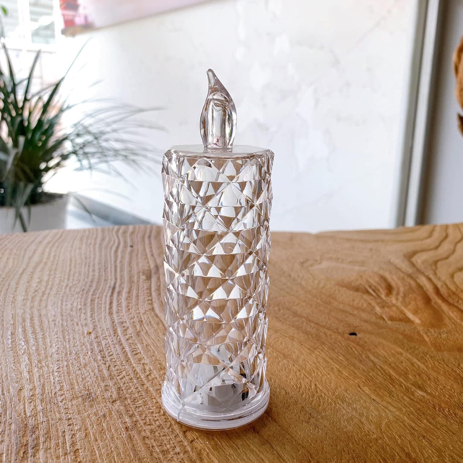 Rose Candles Led Flameless And Smokeless Decorative Acrylic Transparent Candles Led Tea Light Candle Perfect For Gifting thumbnail 3