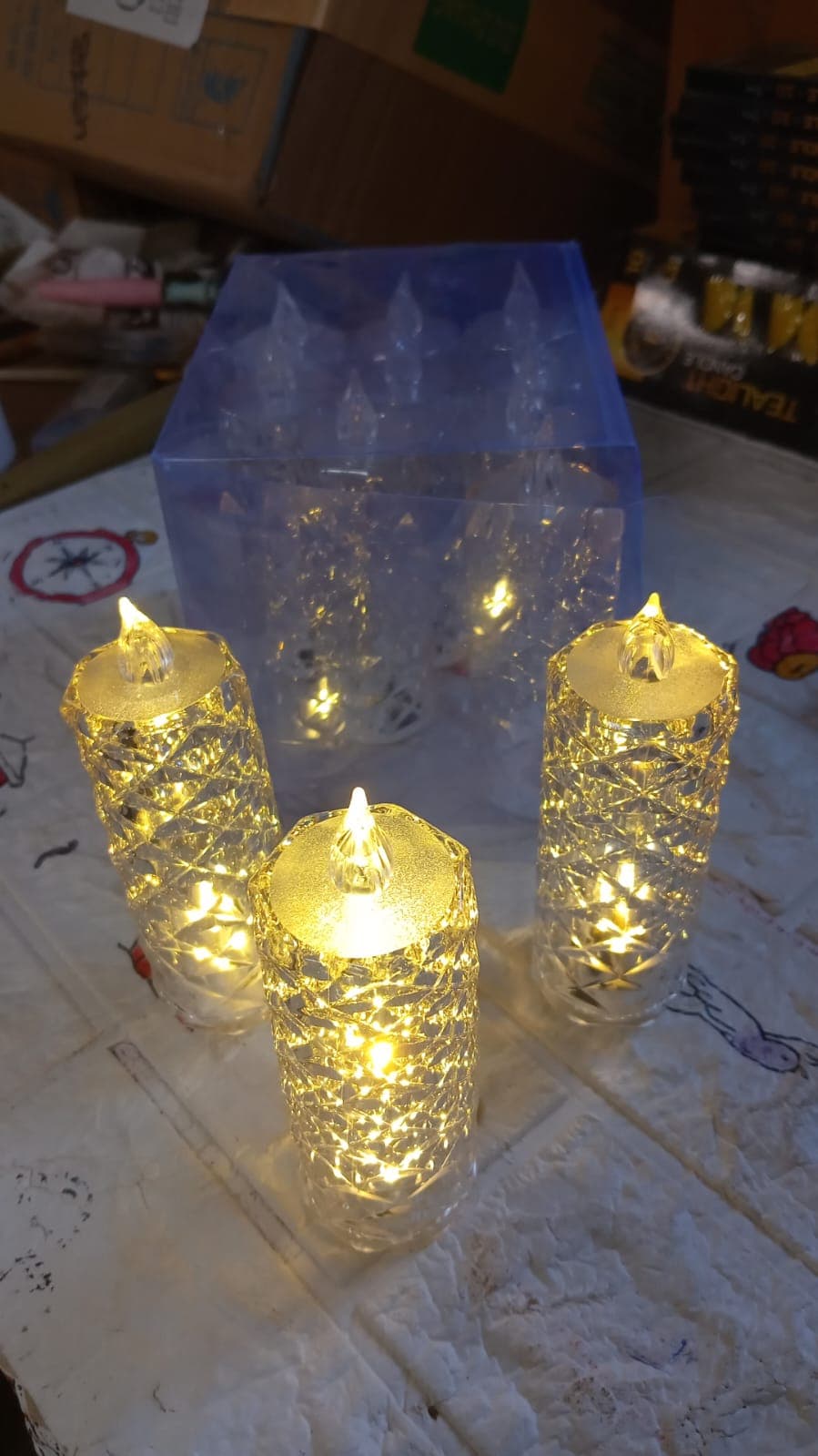 Rose Candles Led Flameless And Smokeless Decorative Acrylic Transparent Candles Led Tea Light Candle Perfect For Gifting thumbnail 5