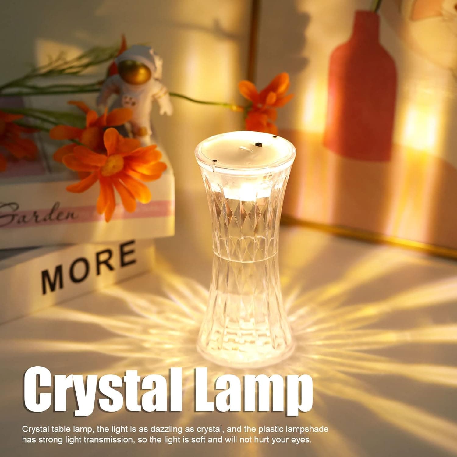 Crystal Table Lamp Of Universal Soft Night Light & Study thumbnail 6