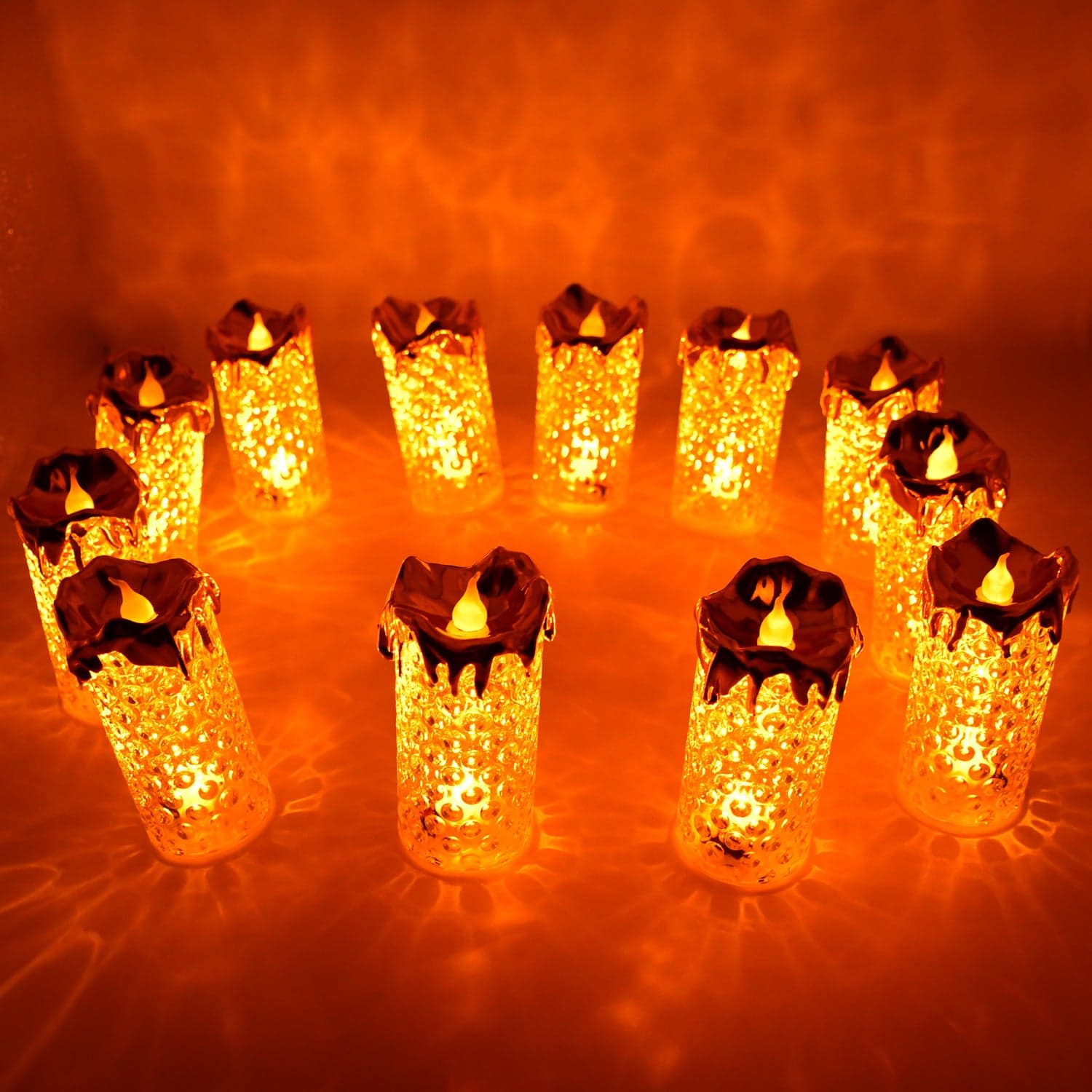Gold LED Flameless Candles for Decor & Gifting, Diwali (12 Pc MOQ) thumbnail 3