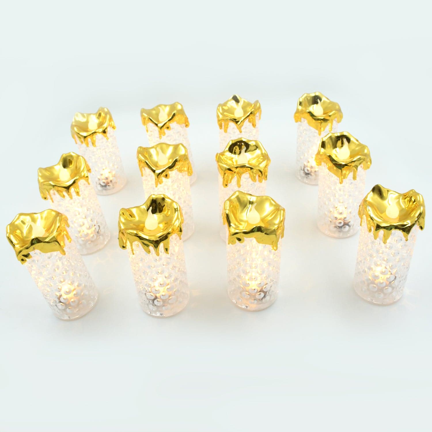 Gold LED Flameless Candles for Decor & Gifting, Diwali (12 Pc MOQ) thumbnail 4