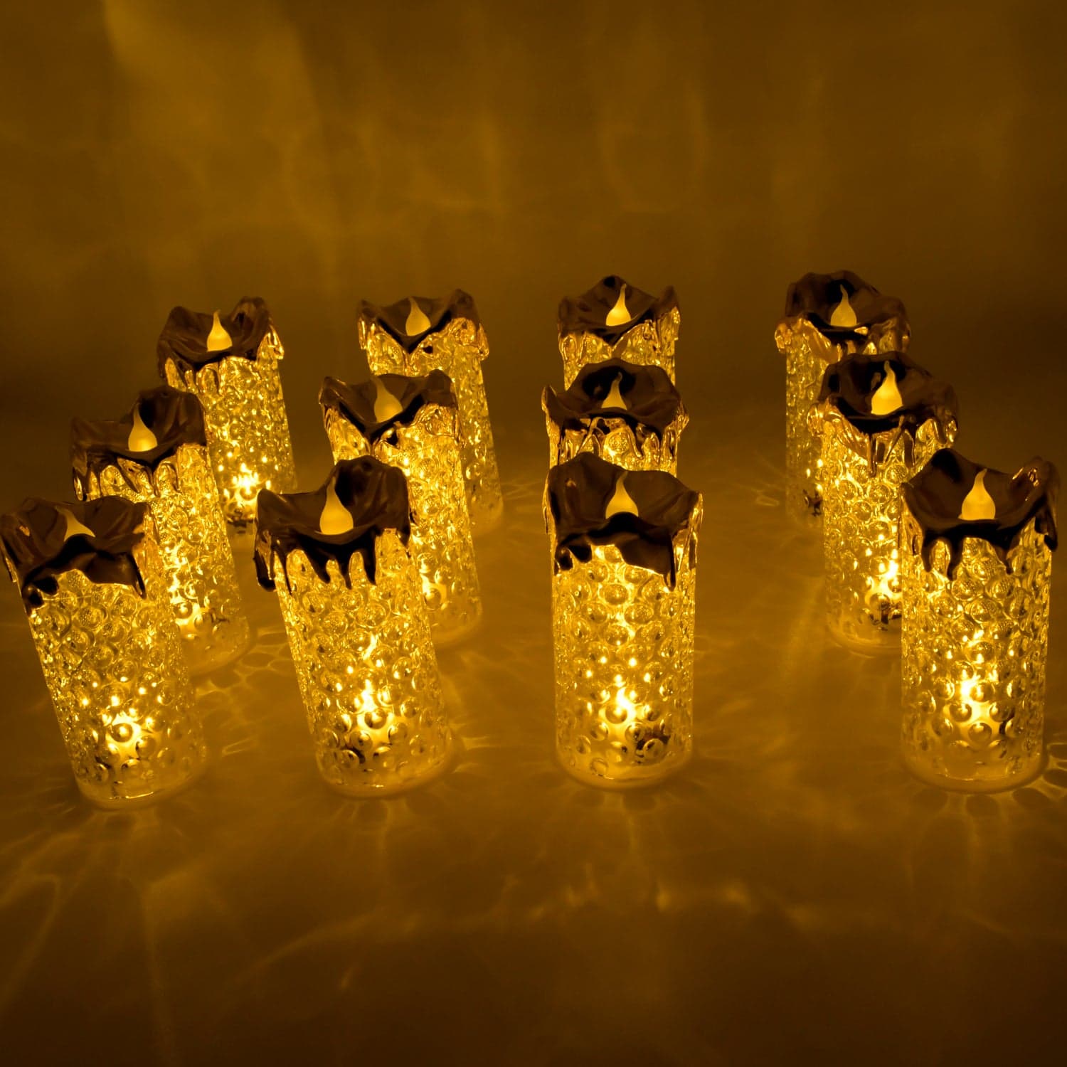Gold LED Flameless Candles for Decor & Gifting, Diwali (12 Pc MOQ) thumbnail 6