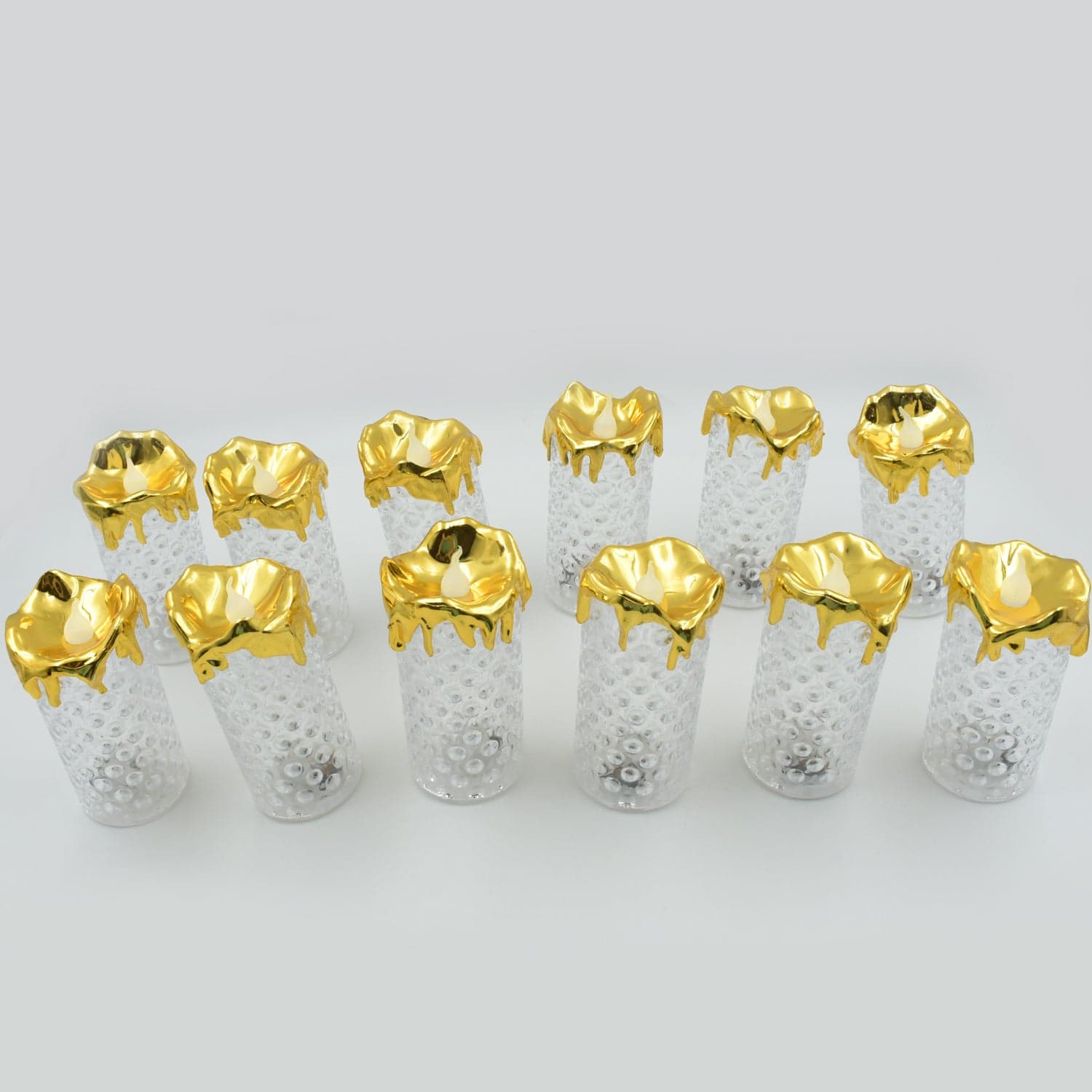 Gold LED Flameless Candles for Decor & Gifting, Diwali (12 Pc MOQ) thumbnail 7