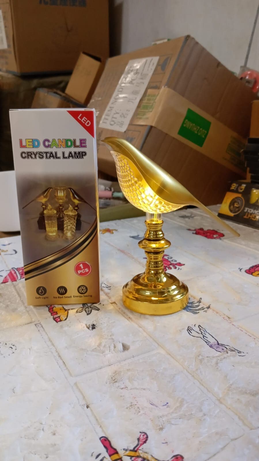 Sparrow led Table Lamp Crystal Decoration Lamp Soft Light & Energy Saving Lamp (1 Pc) thumbnail 8