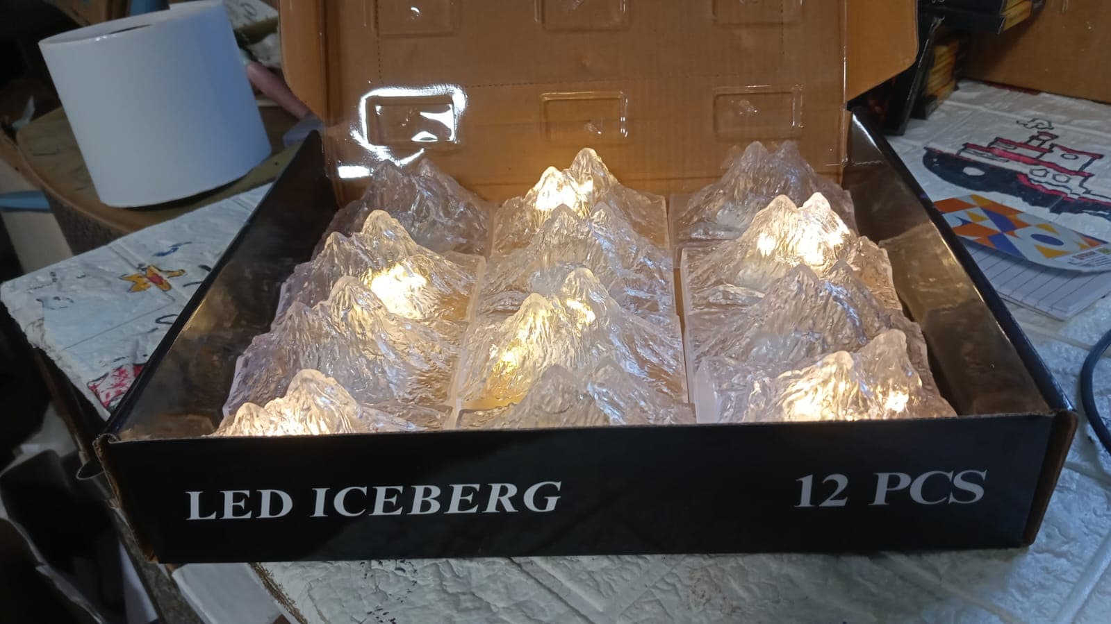 Unique Plastic Night Light: Flameless LED, Diwali (Iceberg Design, Gift) thumbnail 8
