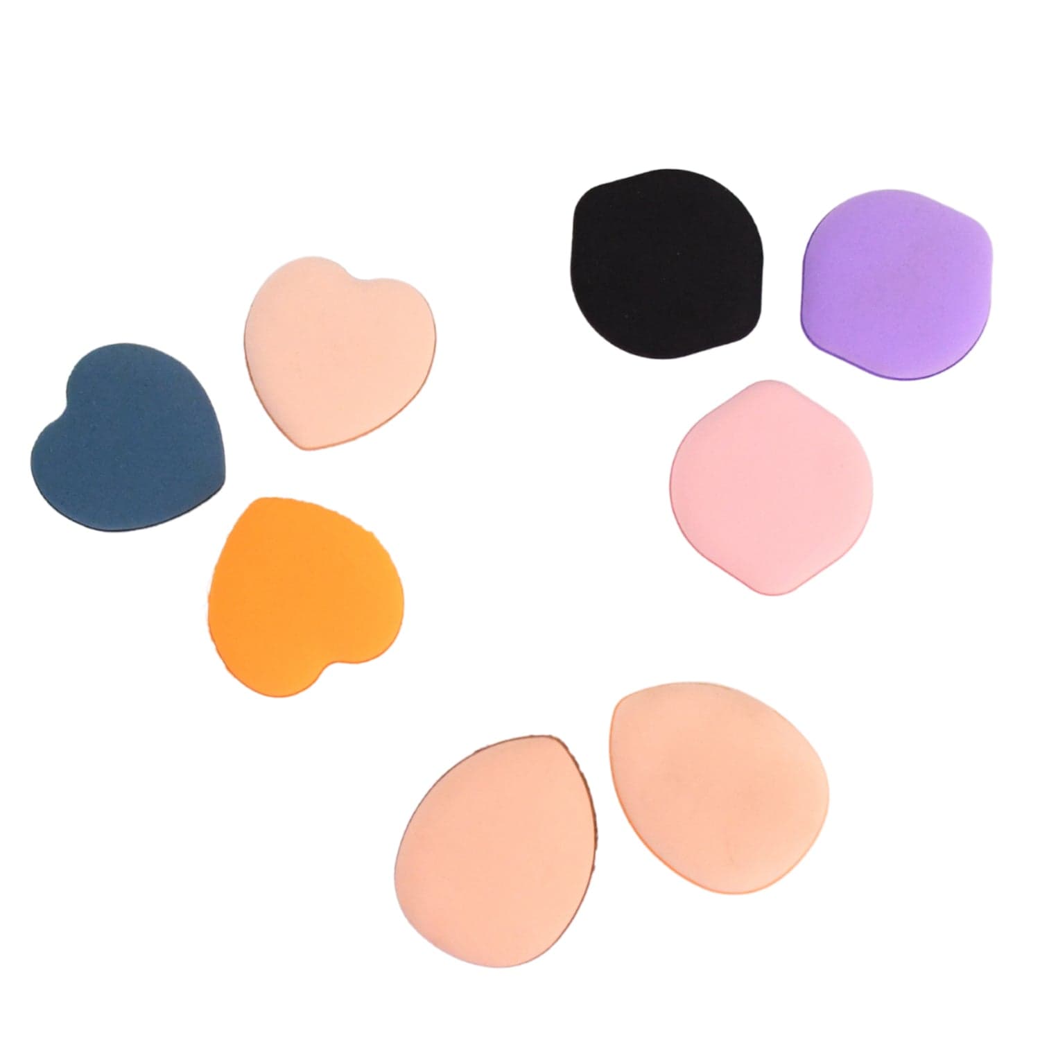 Mini Finger Makeup Powder Puff (Multicolour, 8 Pcs Set) thumbnail 5