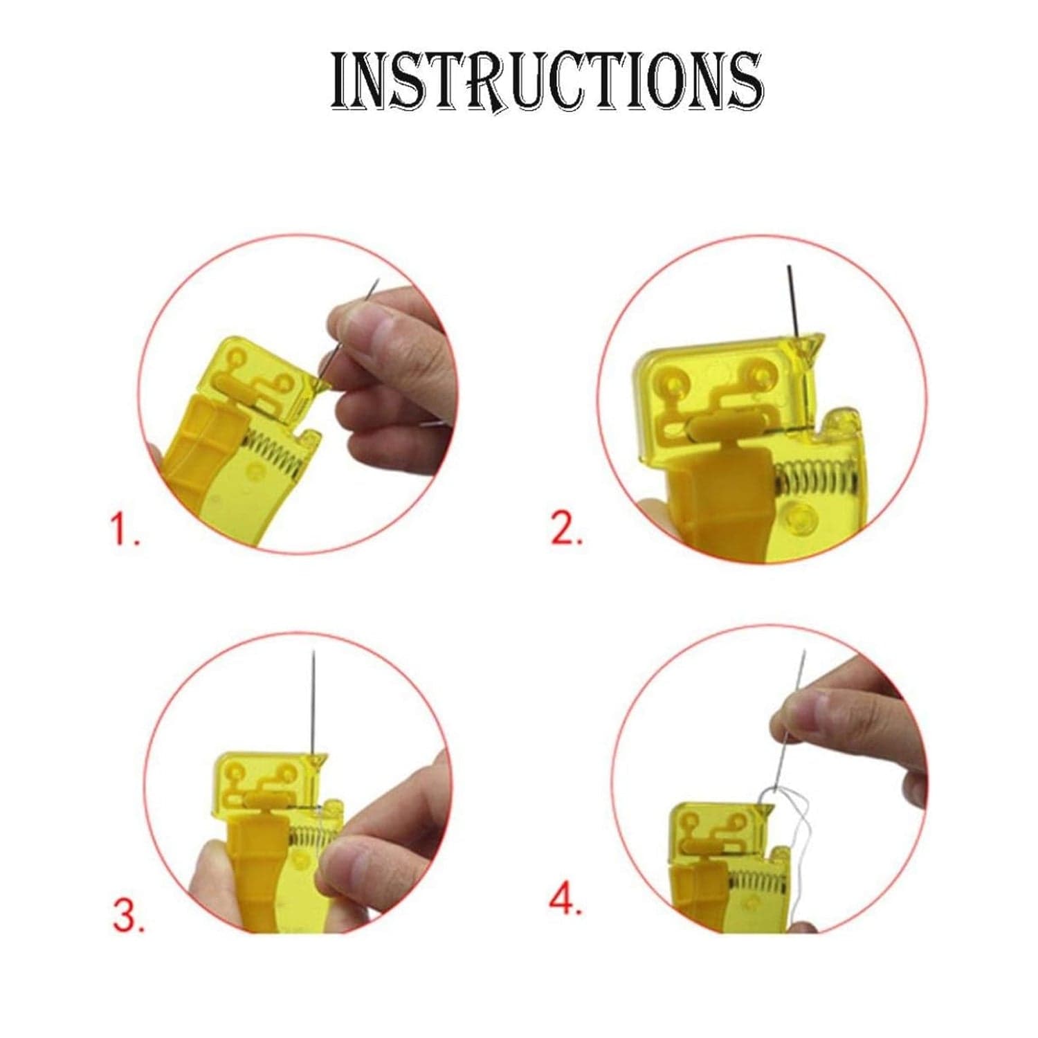 Needle Threader, Stylish Appearance Comfortable Grip Lightweight Portable Automatic Needle Threader For Sewing For Home (1 Pc) thumbnail 8