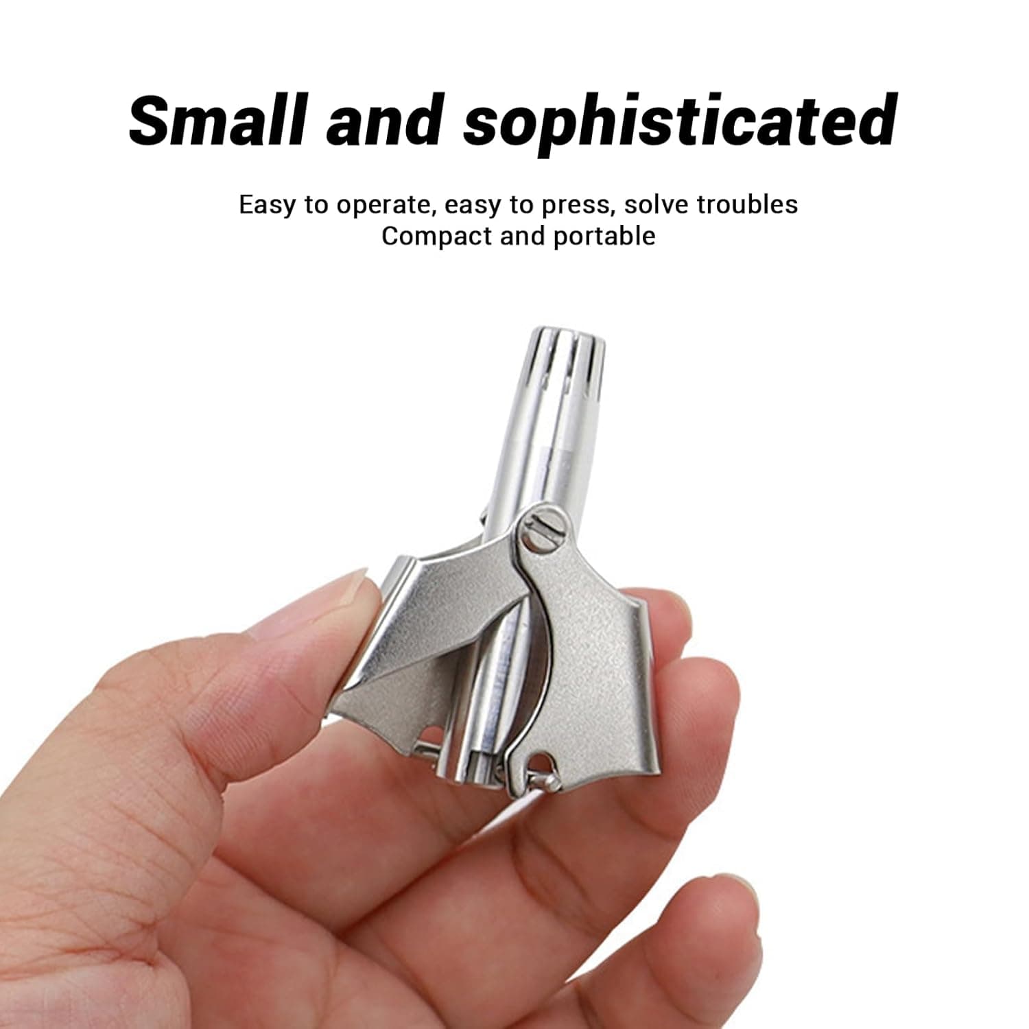 Stainless Steel Painless Nose Hair Remover (1 Pc) thumbnail 6