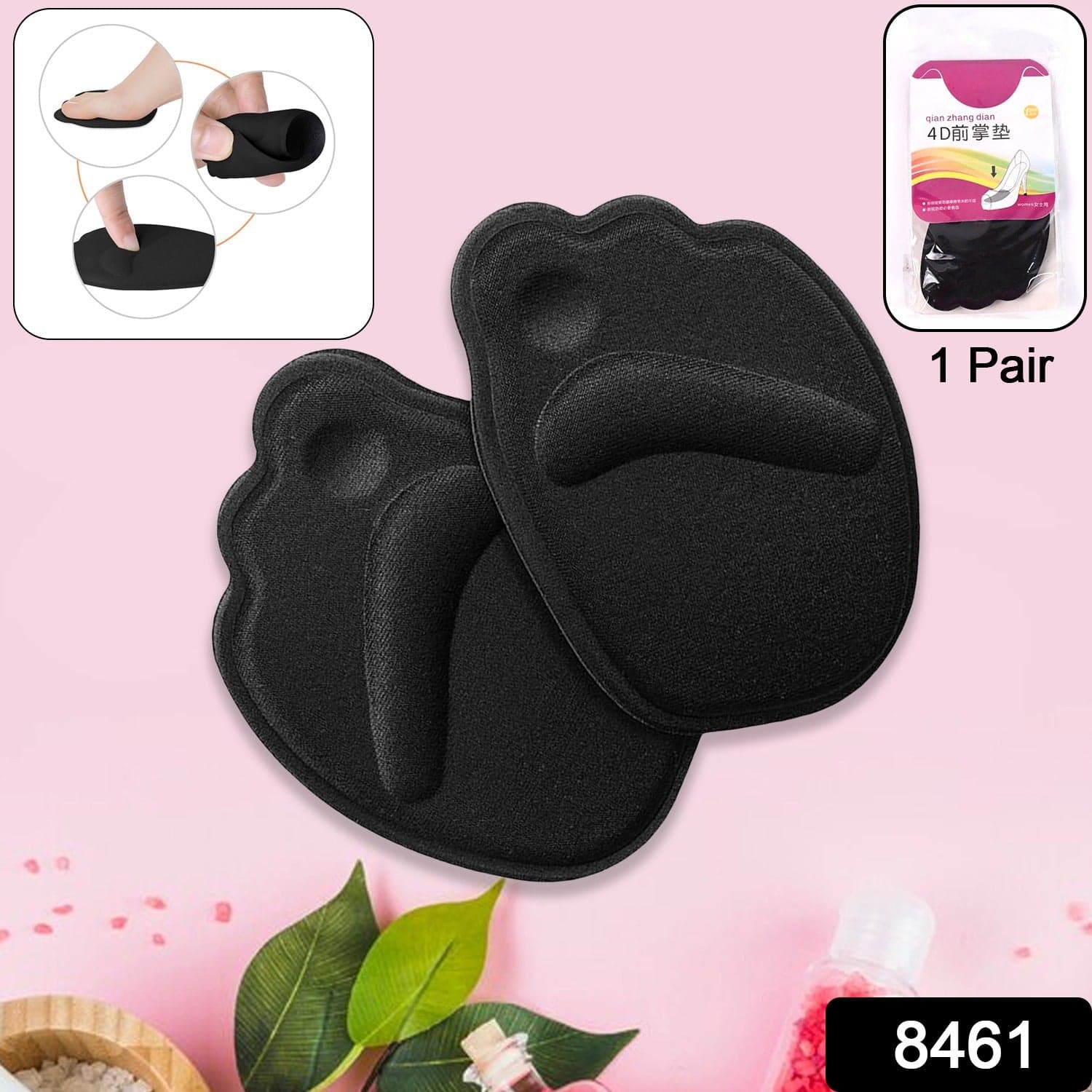 High Shoe Heel Cushion Inserts Non Slip Prevent Calluses Insole Pads (1 Pair) thumbnail 2