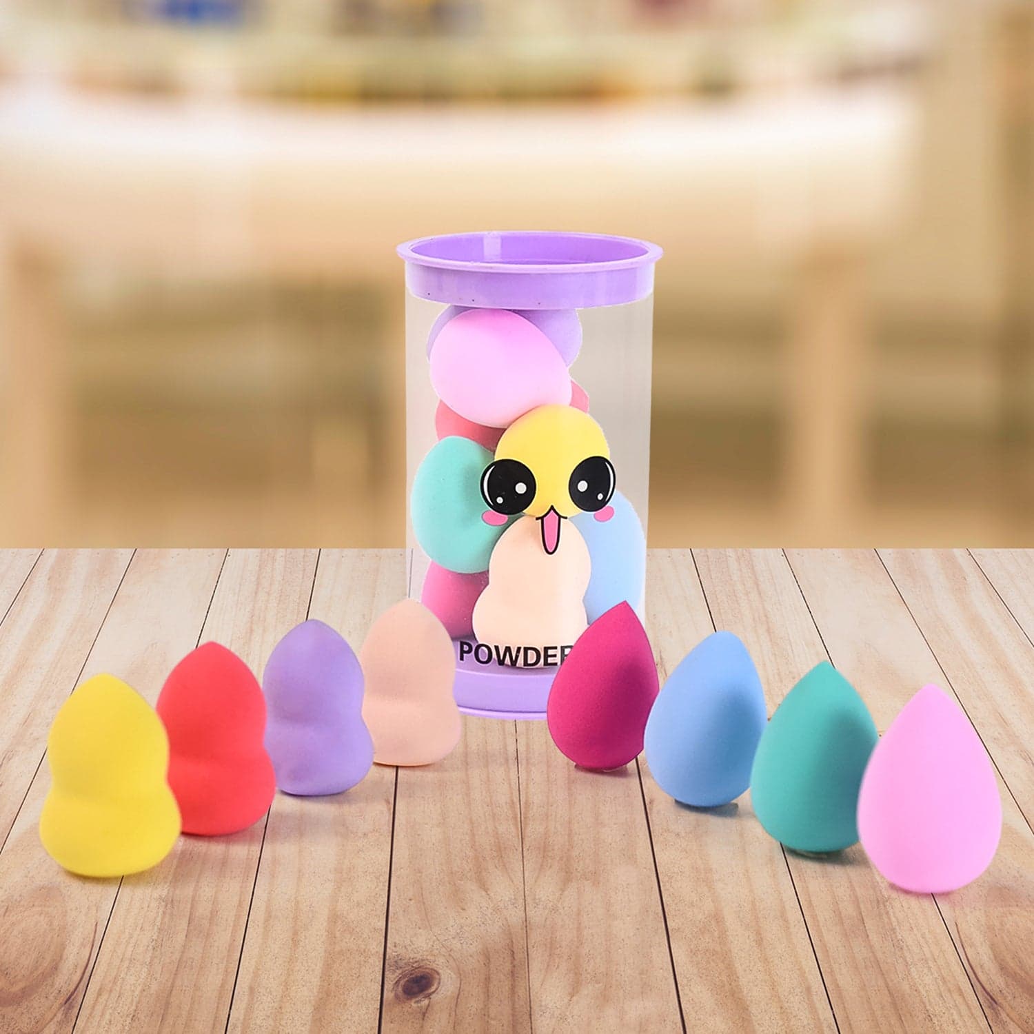 Makeup Beauty Powder Puff (8 Pcs Set / With Case / Mix Color) thumbnail 3