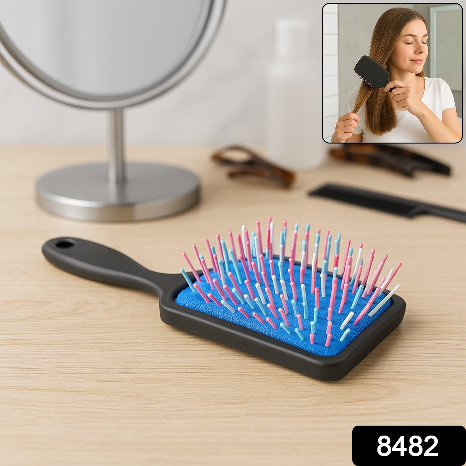 Massage Comb, Massage Hair Brush (1 Pc), Hair accessories thumbnail 2