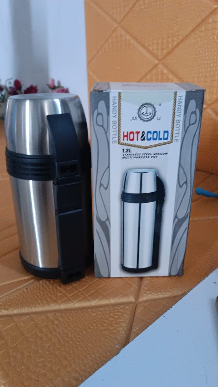 Portable Stainless Steel Coffee Tea Vacuum Flask Bottle (1200ml / 1.2L / 1 Pc) thumbnail 7