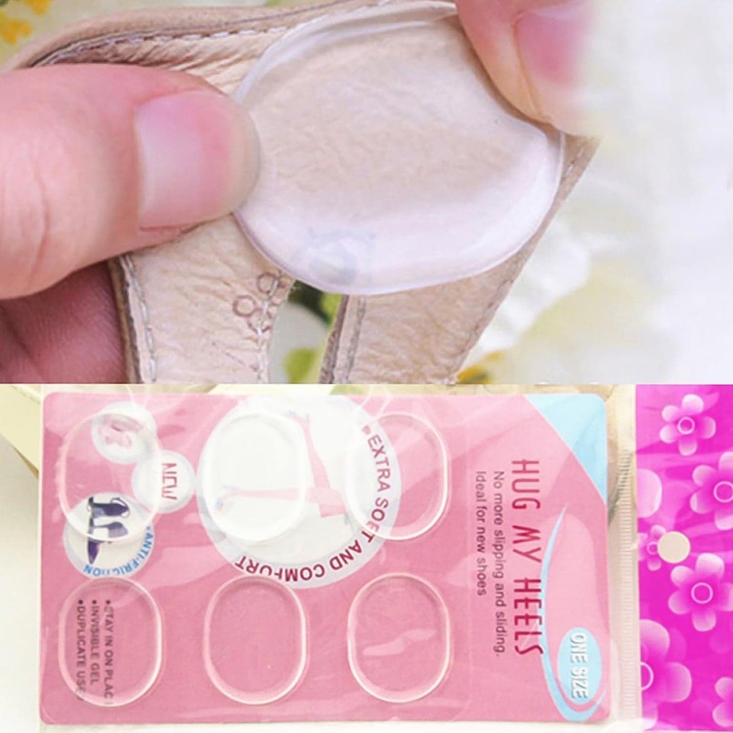 Silicone Shoe Insoles Pads, Mat Silicone Heel Pads (1 Pair) thumbnail 6