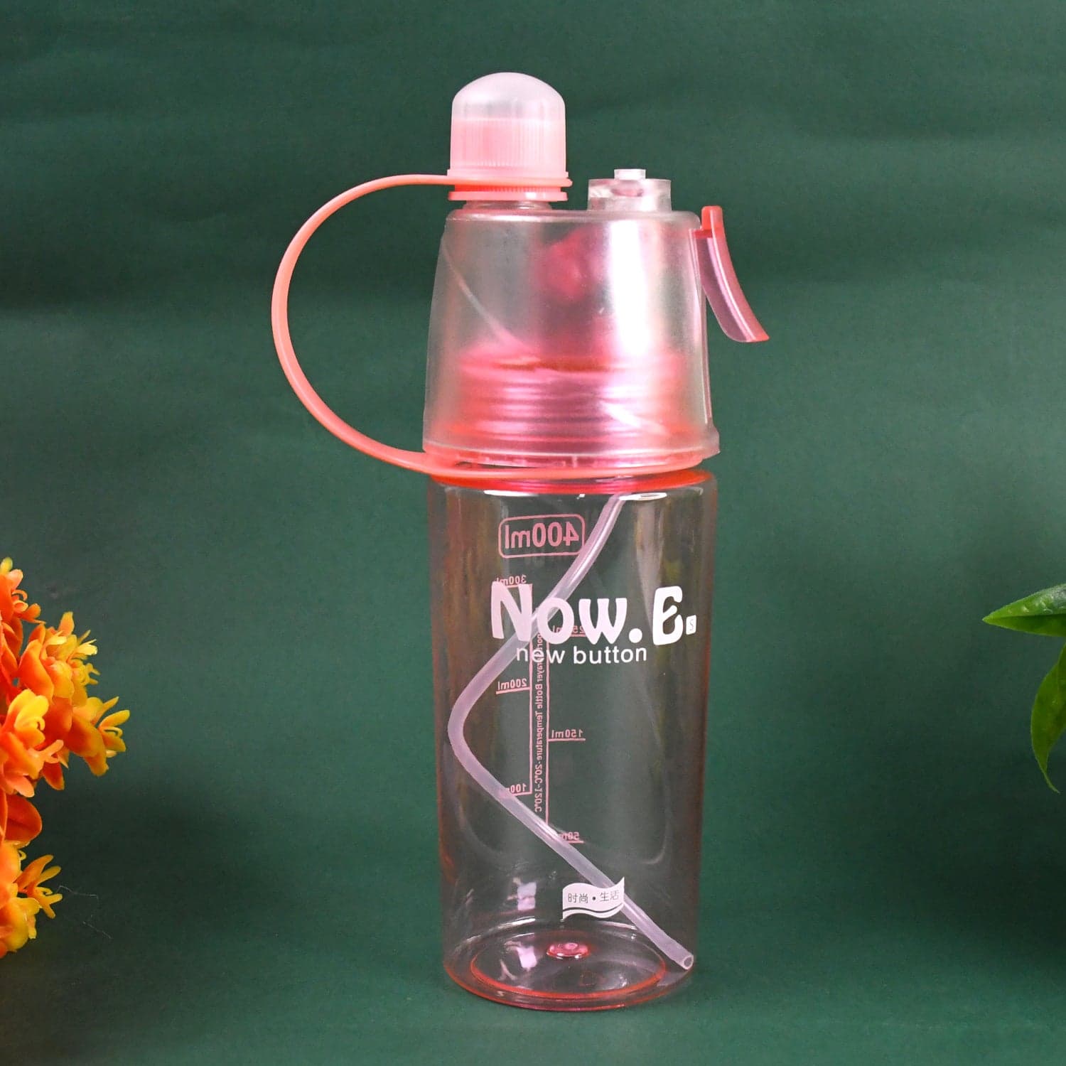 Plastic 2 In 1 Mist Spray Water Bottle (Multicolor / 400 ML / 1 Pc) thumbnail 1