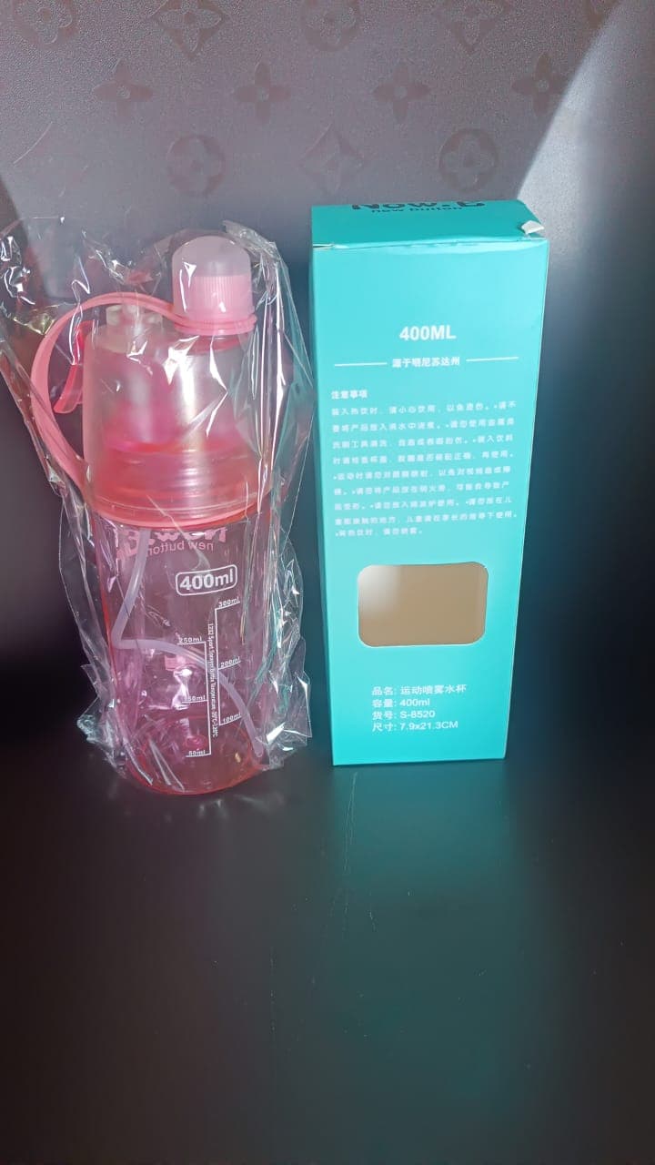 Plastic 2 In 1 Mist Spray Water Bottle (Multicolor / 400 ML / 1 Pc) thumbnail 8
