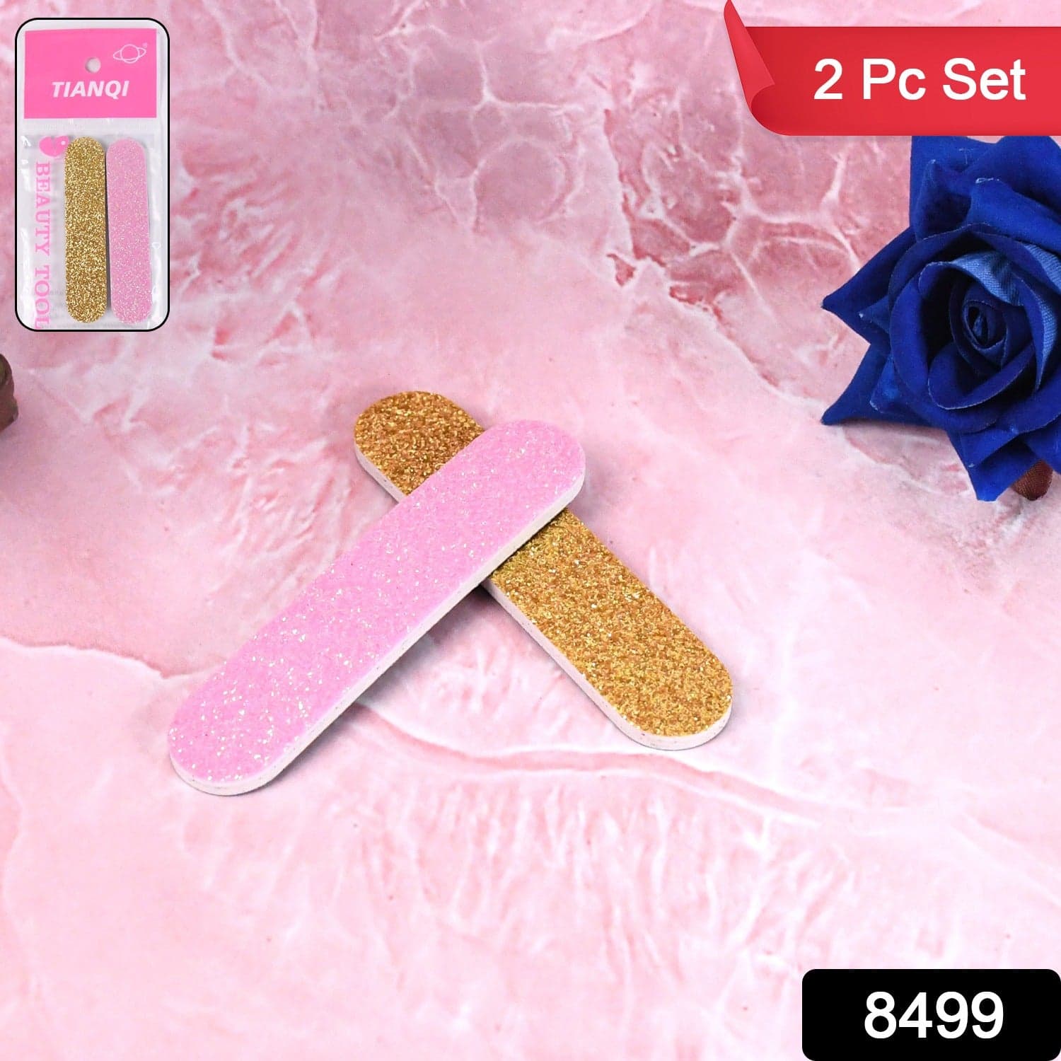 Professional Nail Filer Double Sided For Nail Shaper Nail File (9 cm / 2 Pc Set) thumbnail 2
