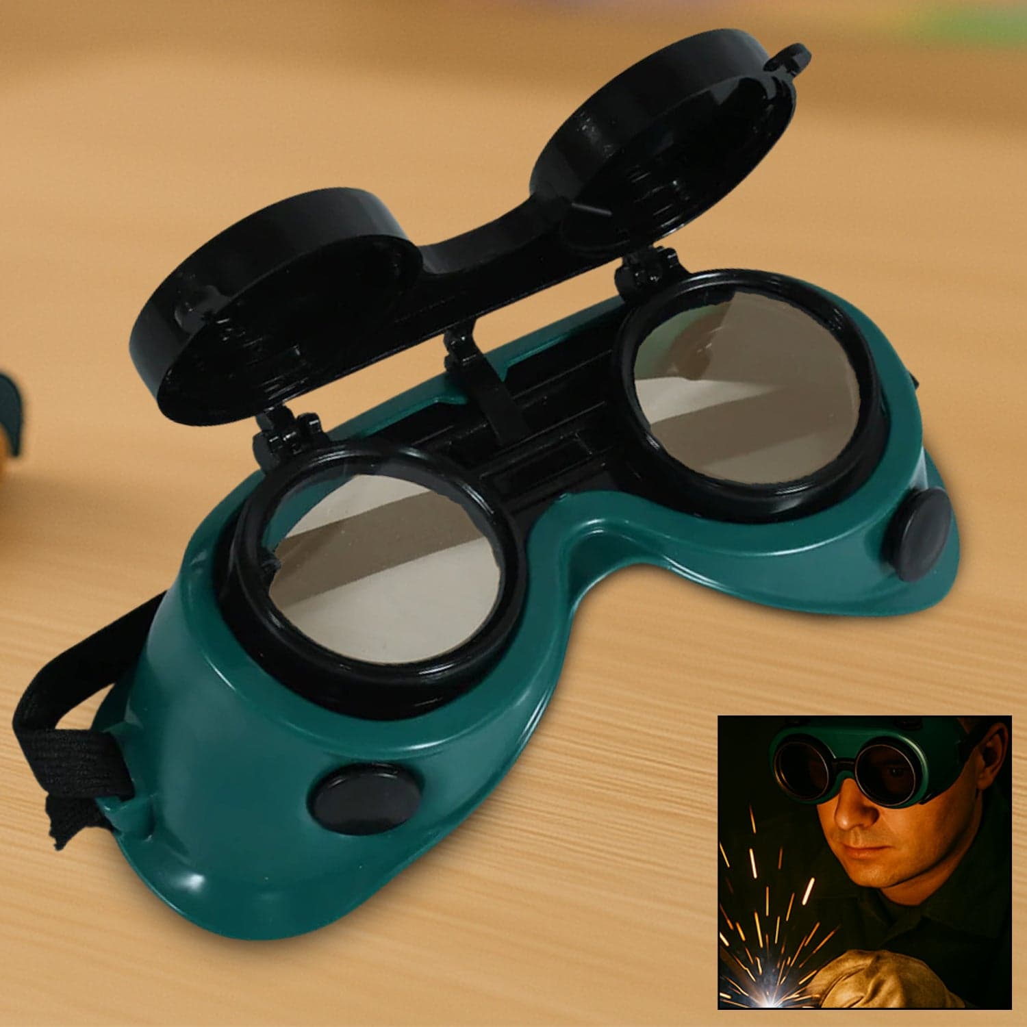 Safety Welding Goggles Anti Radiation Goggles Welder Work Protective Goggles Labour Working Safety Protective Eyewear (MOQ :- 10 Pcs) thumbnail 1