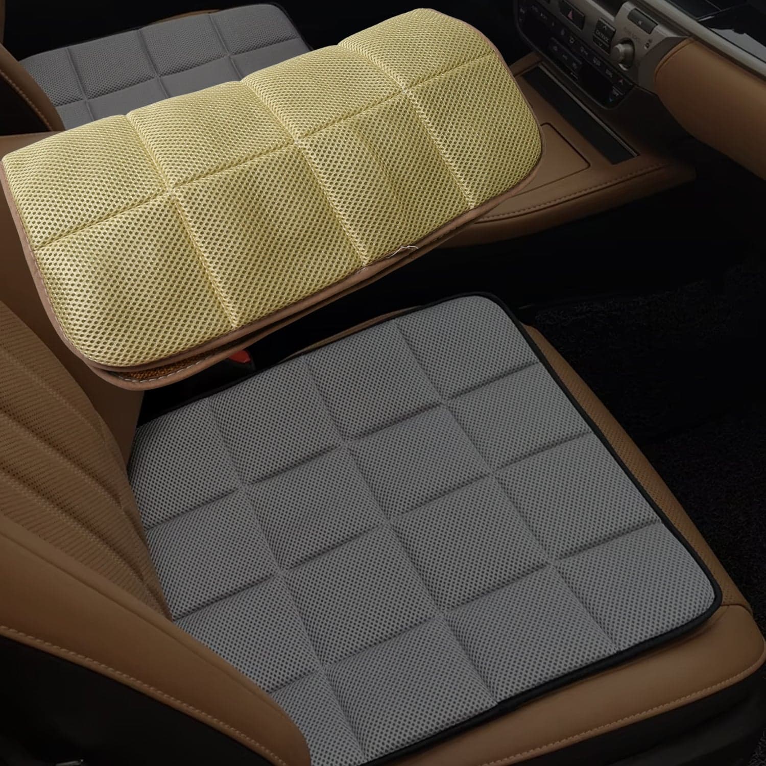 Square Shaped Bamboo Charcoal Filled Car Auto Seat Cushion Mat Cover thumbnail 4
